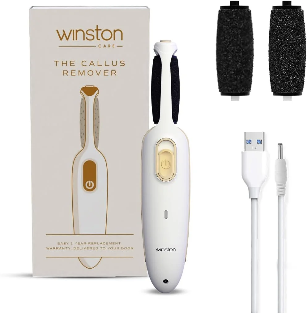 دستگاه الکتریکی از بین برنده پینه وینستون، بی سیم، قابل شارژ، دستگاه پدیکور حذف پوست مرده با سرهای غلتکی ظریف و زبر، اسکرابر پا با سرعت قابل تنظیم دستگاه الکتریکی از بین برنده پینه وینستون، بی سیم، قابل شارژ، دستگاه پدیکور حذف پوست مرده با سرهای غلتکی ظریف و زبر، اسکرابر پا با سرعت قابل تنظیم