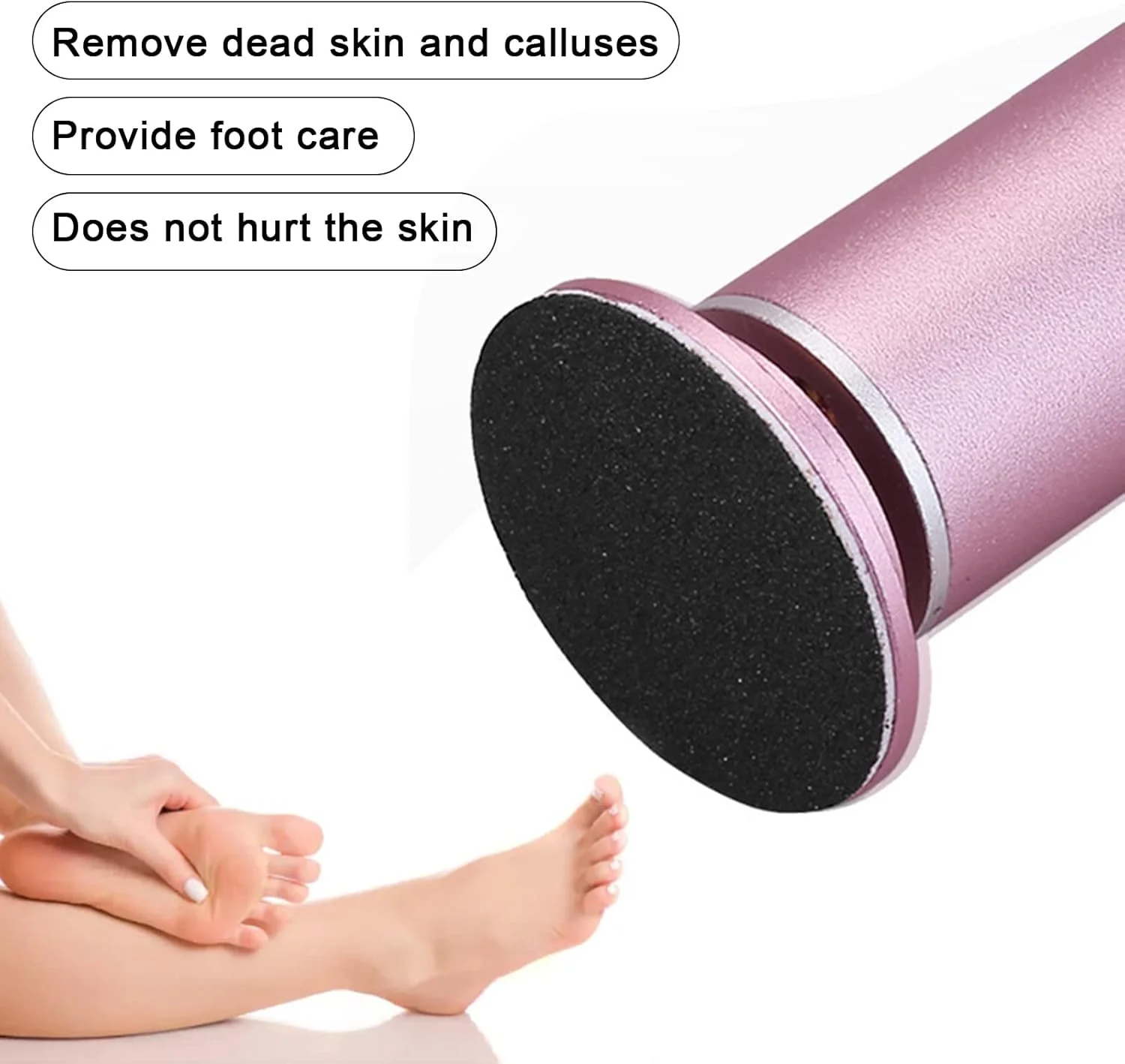 سوهان برقی پدیکور یوسو، سوهان پا با 60 عدد کاغذ سنباده تعویضی، جنس ABS، سمباده برقی پدیکور پا