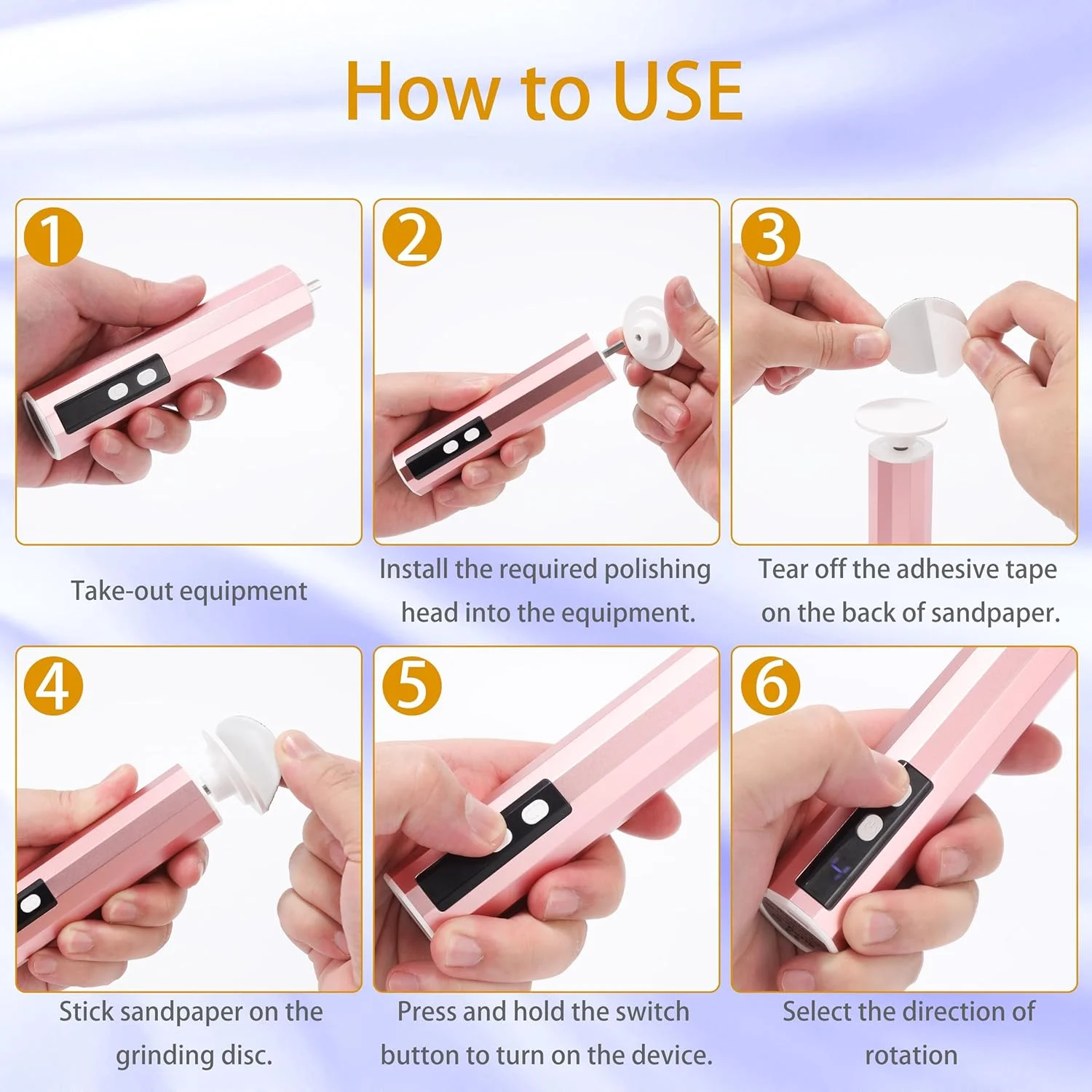 سوهان برقی پدیکور Whsdo - دارای 9 سرعت، سمباده پا به همراه دیسک های سمباده ای تعویضی، ابزار پدیکور و مانیکور شارژی و مناسب برای از بین بردن پوست های مرده، خشک، ترک خورده و پینه بسته