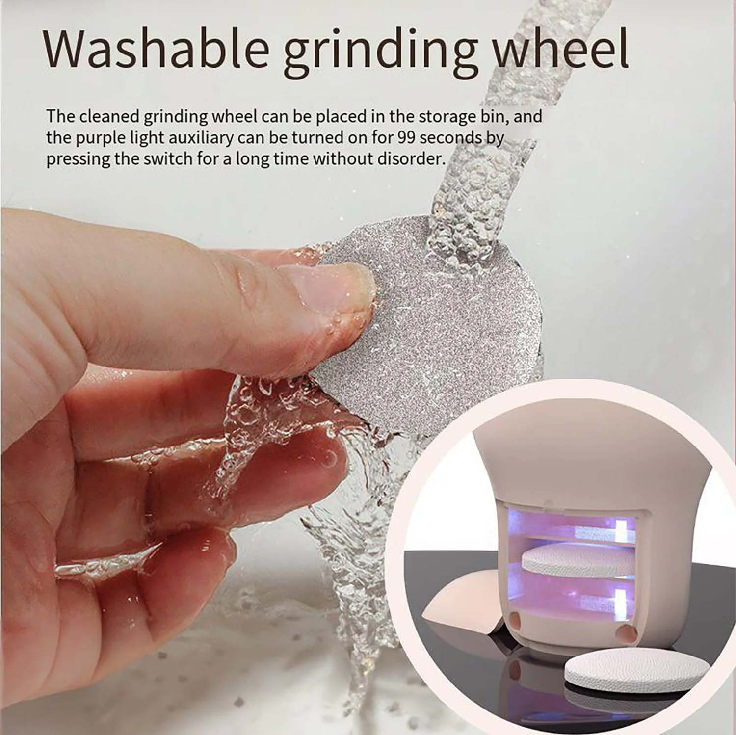 دستگاه سوهان برقی پا Xinbarber، ابزار پدیکور قابل شارژ، سوهان برقی کوچک هوشمند پا برای از بین بردن پینه، ترک پاشنه پا و پوست مرده به همراه 3 چرخ سنباده و 3 سرعت