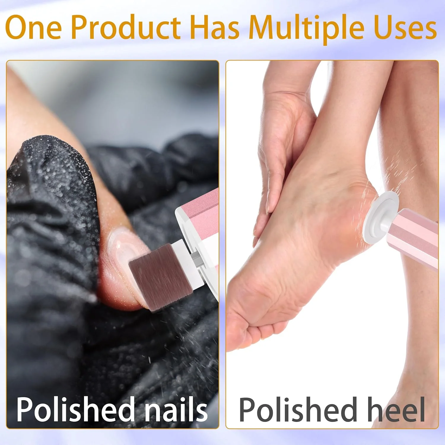 سوهان برقی پدیکور Whsdo - دارای 9 سرعت، سمباده پا به همراه دیسک های سمباده ای تعویضی، ابزار پدیکور و مانیکور شارژی و مناسب برای از بین بردن پوست های مرده، خشک، ترک خورده و پینه بسته