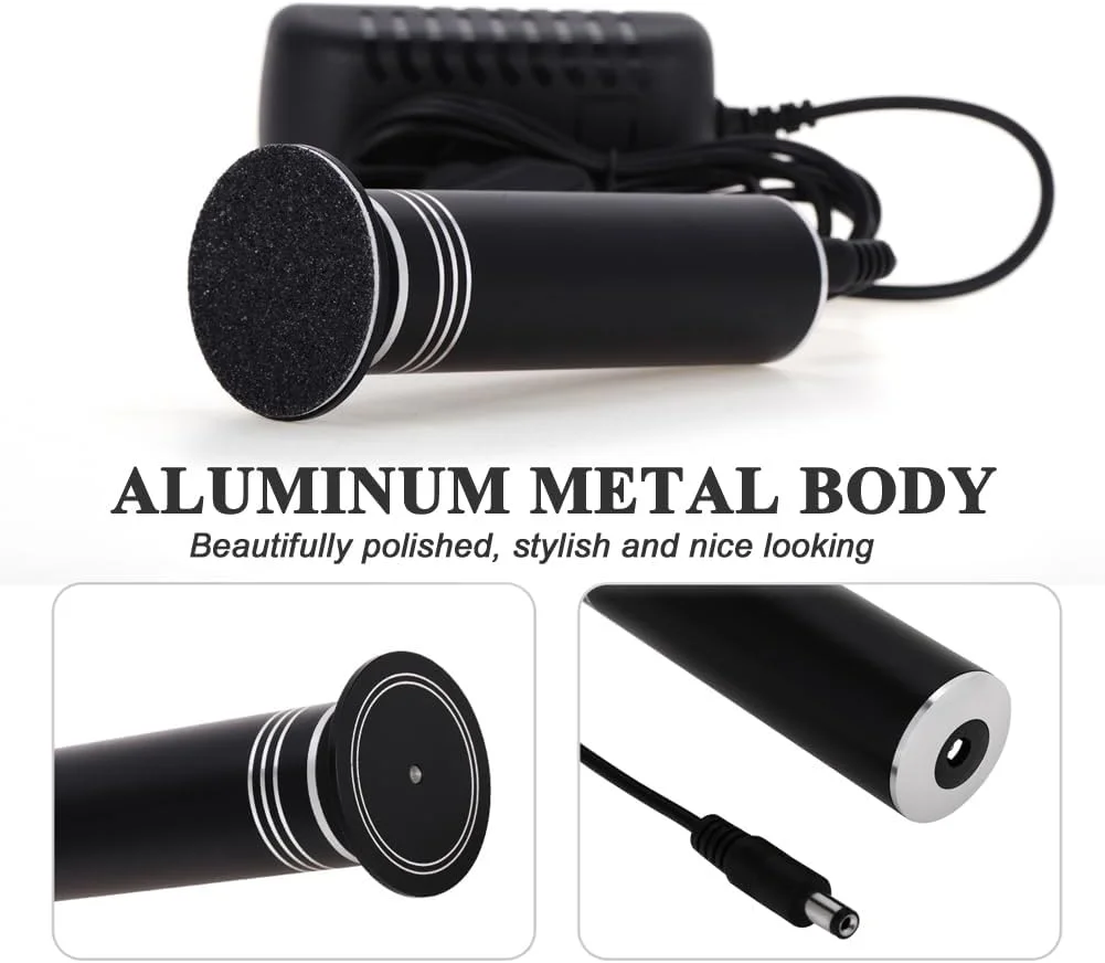 سوهان برقی پا برای از بین بردن پینه (سرعت قابل تنظیم) سوهان برقی حرفه ای پا، سمباده پا، سنگ پا برقی برای پوست های مرده، ابزار پدیکور با 60 عدد کاغذ سنباده قابل تعویض، مشکی سوهان برقی پا برای از بین بردن پینه (سرعت قابل تنظیم) سوهان برقی حرفه ای پا، سمباده پا، سنگ پا برقی برای پوست های مرده، ابزار پدیکور با 60 عدد کاغذ سنباده قابل تعویض، مشکی