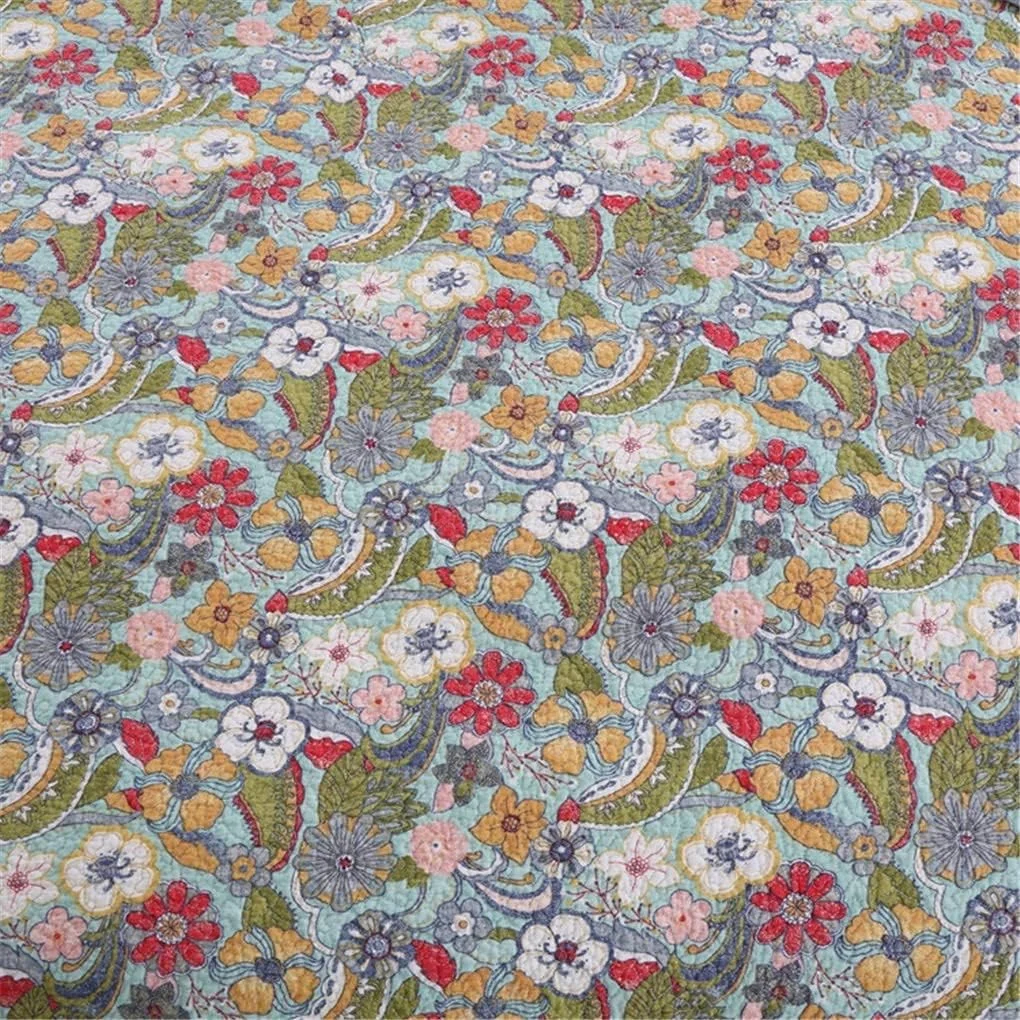 ست روتختی سه تکه پلی استر 230 * 250 سانتی متر رو تختی لحاف تکه دوزی شده تخت دو نفره