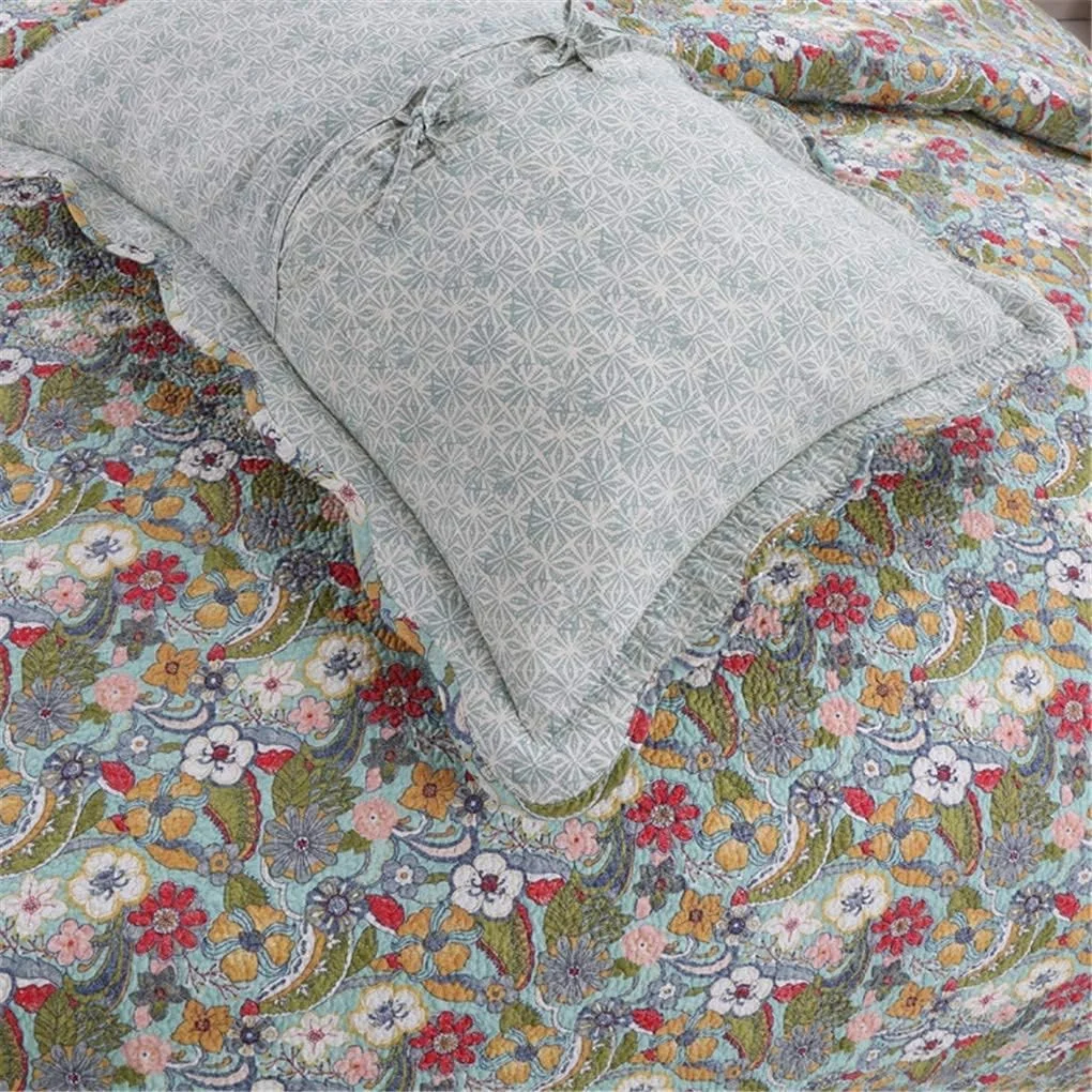 ست روتختی سه تکه پلی استر 230 * 250 سانتی متر رو تختی لحاف تکه دوزی شده تخت دو نفره