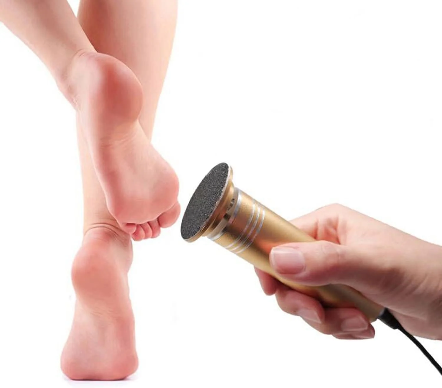 دستگاه الکتریکی از بین برنده پینه پا ونکستک با سرعت قابل تنظیم به همراه 60 عدد دیسک سمباده ای قابل تعویض (طلایی) دستگاه الکتریکی از بین برنده پینه پا ونکستک با سرعت قابل تنظیم به همراه 60 عدد دیسک سمباده ای قابل تعویض (طلایی)