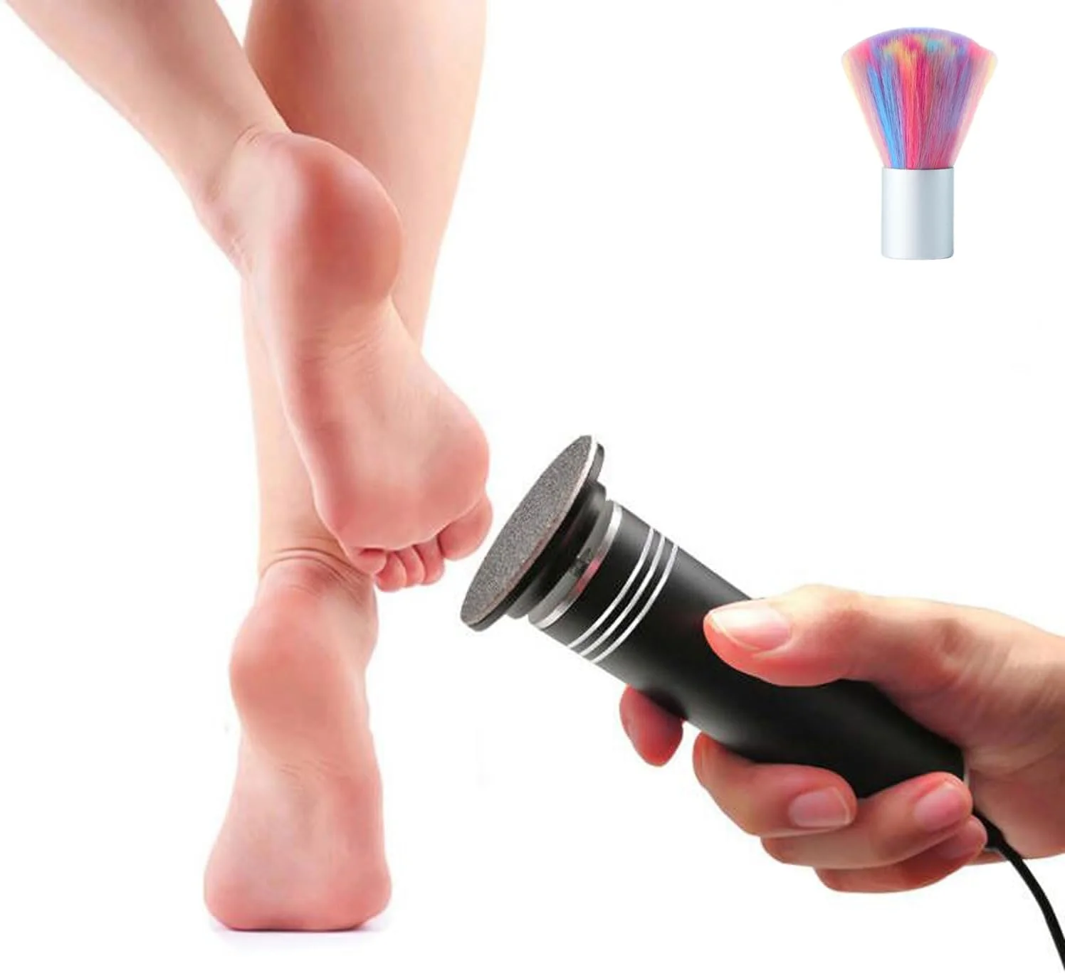 دستگاه الکتریکی از بین برنده پینه پا ونکستک با سرعت قابل تنظیم به همراه 60 عدد دیسک سمباده ای قابل تعویض (مشکی) دستگاه الکتریکی از بین برنده پینه پا ونکستک با سرعت قابل تنظیم به همراه 60 عدد دیسک سمباده ای قابل تعویض (مشکی)