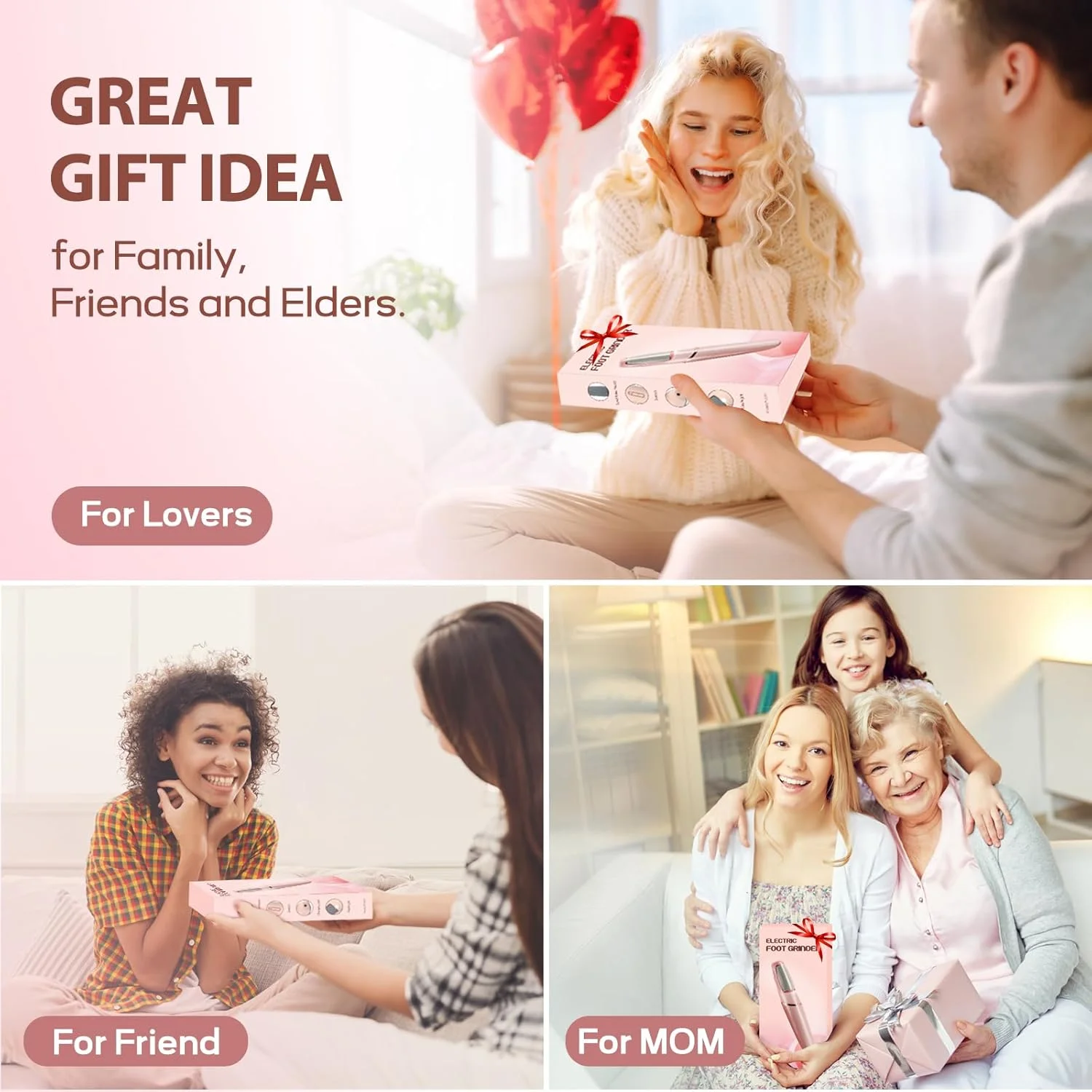 دستگاه سوهان پدیکور برقی زابول، ابزار پدیکور شارژی برای از بین بردن پینه پا، سوهان برقی پا، مراقبت از پا برای از بین بردن پوست خشک، سفت و مرده، هدیه ایده آل (صورتی)