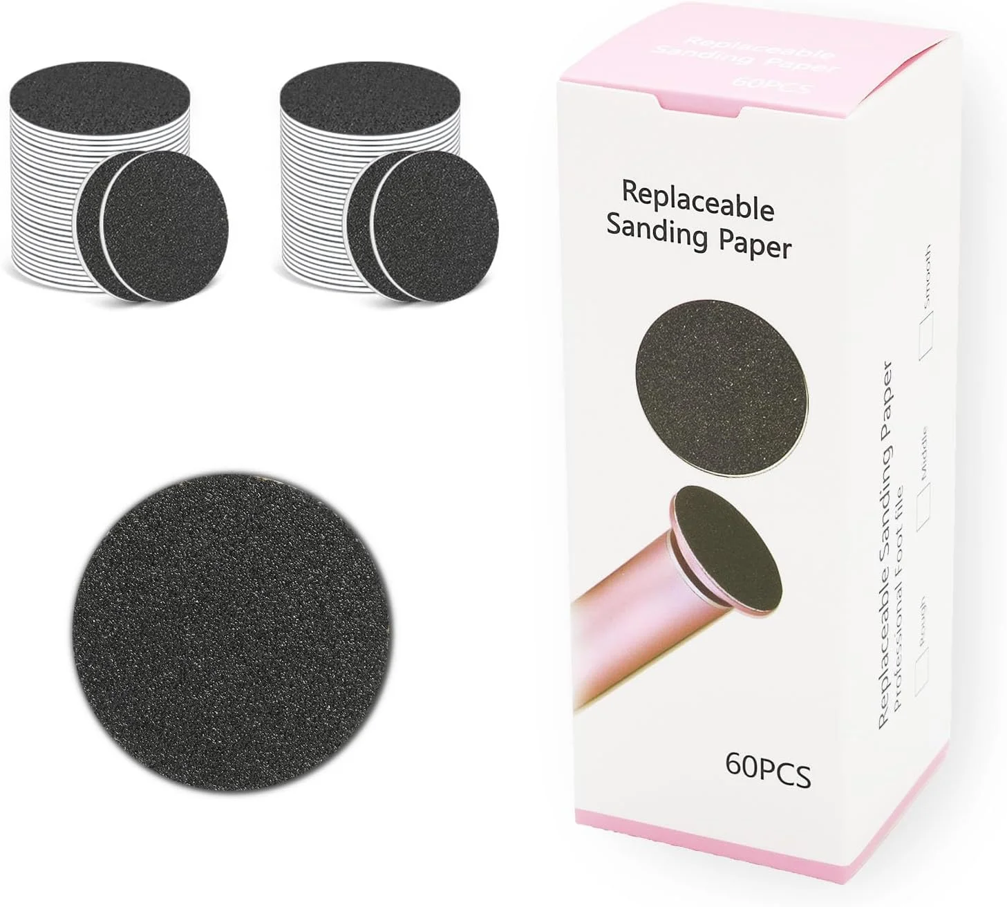 دیسک های سمباده ای 60 عددی جایگزین Wenhsin برای ابزارهای سوهان برقی پا، مناسب برای از بین بردن پینه، پوست مرده، پوست ترک خورده و پوست خشک آقایان و بانوان دیسک های سمباده ای 60 عددی جایگزین Wenhsin برای ابزارهای سوهان برقی پا، مناسب برای از بین بردن پینه، پوست مرده، پوست ترک خورده و پوست خشک آقایان و بانوان