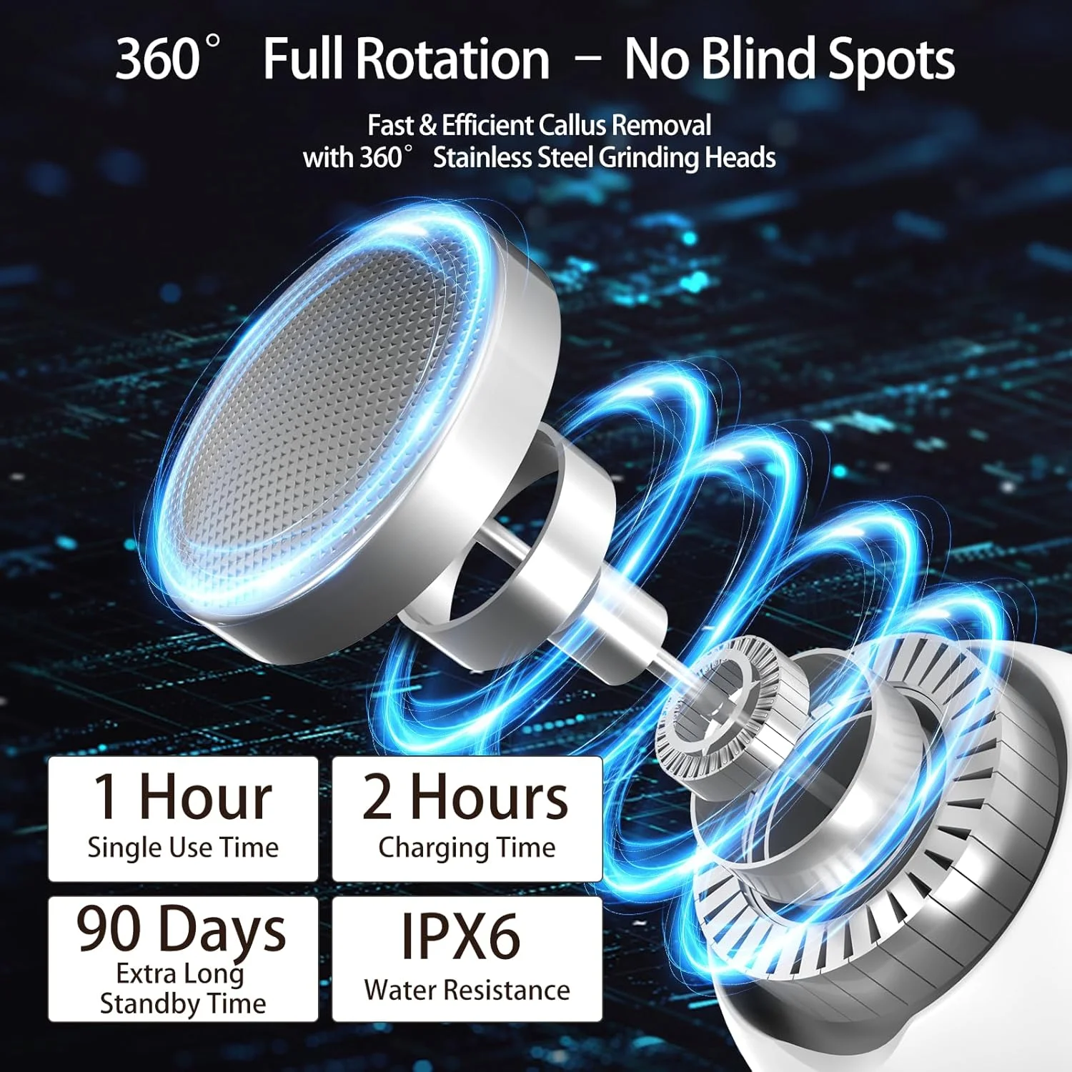 Hard Skin Remover Foot Electric File, Callus Remover for Feet, Rechargeable Foot Grinder with Three Speed Settings, Ideal Pedicure Set for Foot Care, Dry Skin and Callus Removal,Matte Black Hard Skin Remover Foot Electric File, Callus Remover for Feet, Rechargeable Foot Grinder with Three Speed Settings, Ideal Pedicure Set for Foot Care, Dry Skin and Callus Removal,Matte Black