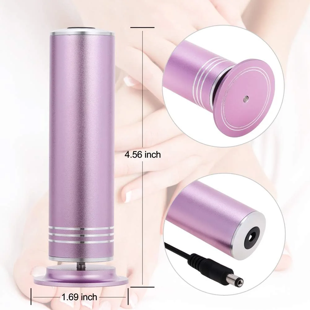 دستگاه الکتریکی از بین برنده پینه پا ونکستک با سرعت قابل تنظیم و 60 عدد دیسک سمباده ای قابل تعویض (صورتی)