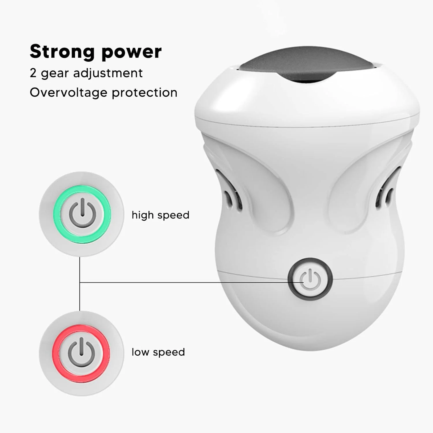 سوهان برقی پدیکور و از بین برنده پینه پا Vomeko، قابل شارژ، قابل حمل، مناسب برای از بین بردن پوست مرده، ابزار پدیکور