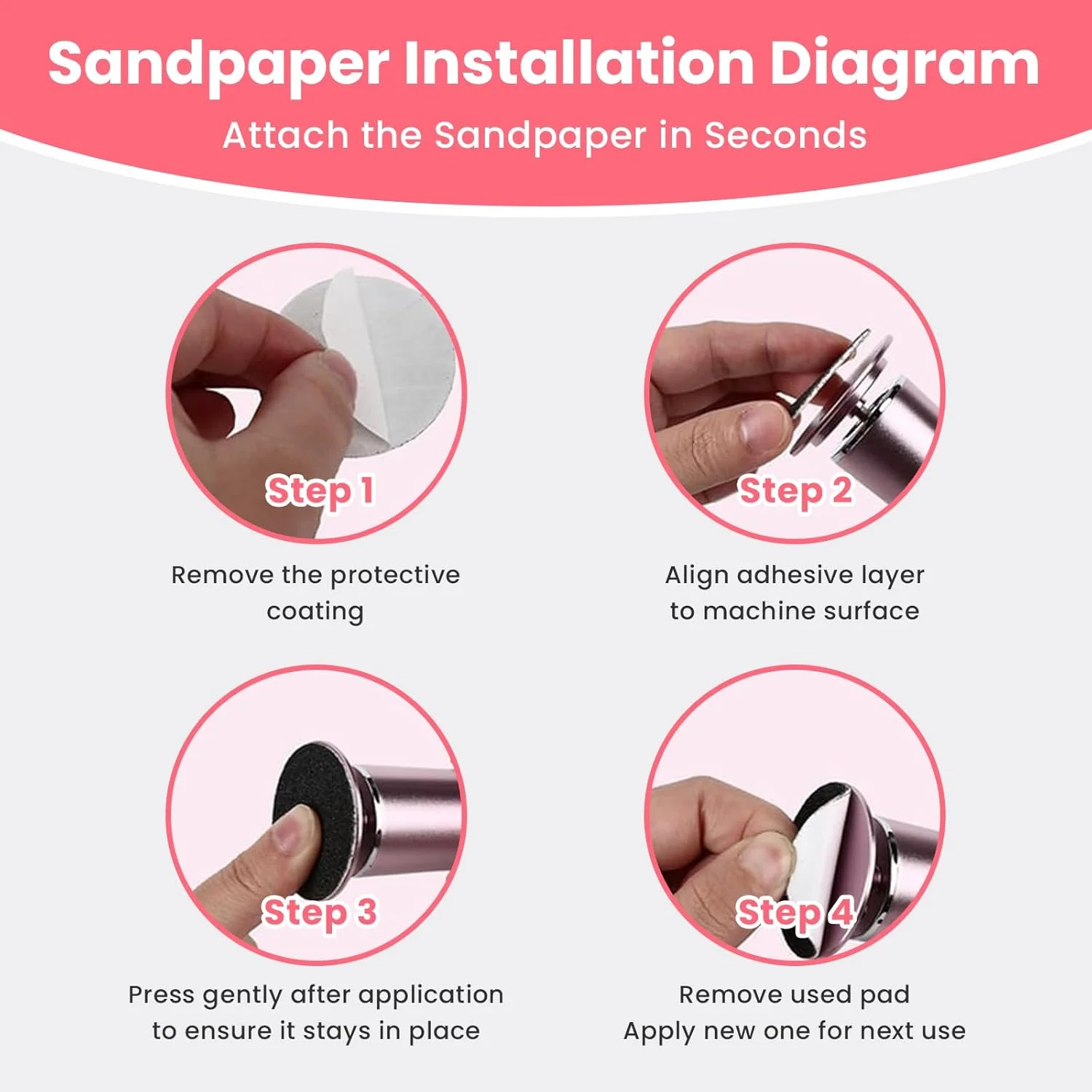مجموعه 60 عددی سمباده TAOMAND، 4.32 سانتی متر در 4.32 سانتی متر، برای از بین برنده پینه برقی پا، دیسک پدیکور، مجموعه جایگزین دیسک های سنباده مجموعه 60 عددی سمباده TAOMAND، 4.32 سانتی متر در 4.32 سانتی متر، برای از بین برنده پینه برقی پا، دیسک پدیکور، مجموعه جایگزین دیسک های سنباده