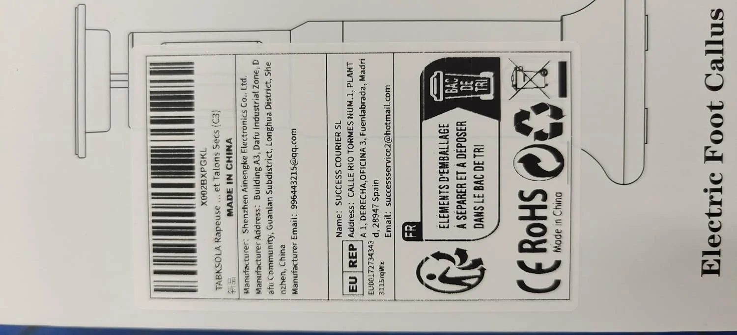 سوهان برقی پینه TABKSOLA، سوهان برقی 2 در 1 پا، موثر در برابر پوست مرده، پینه های قوی و ترک خوردگی و خشکی پا