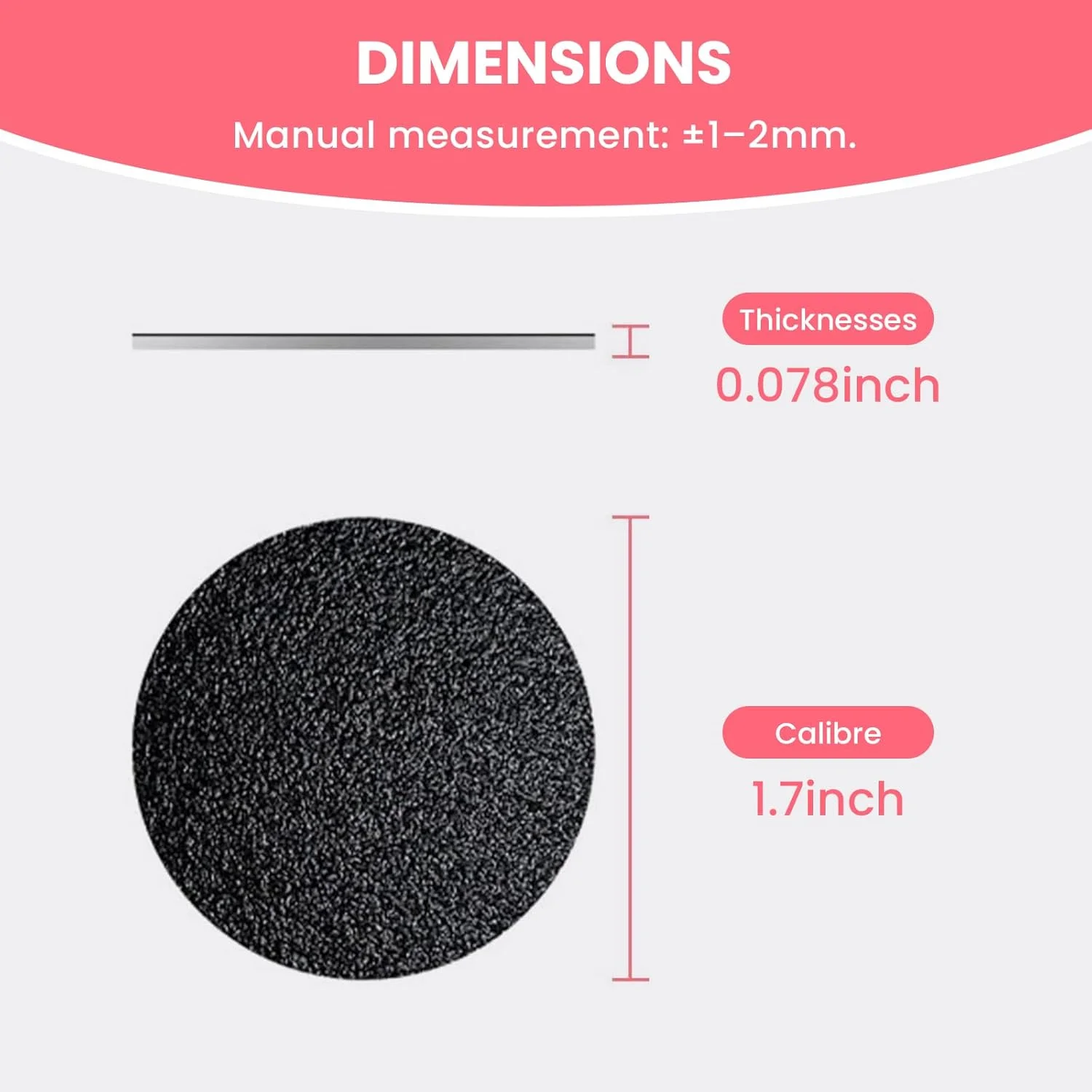 مجموعه 60 عددی سمباده TAOMAND، 4.32 سانتی متر در 4.32 سانتی متر، برای از بین برنده پینه برقی پا، دیسک پدیکور، مجموعه جایگزین دیسک های سنباده مجموعه 60 عددی سمباده TAOMAND، 4.32 سانتی متر در 4.32 سانتی متر، برای از بین برنده پینه برقی پا، دیسک پدیکور، مجموعه جایگزین دیسک های سنباده