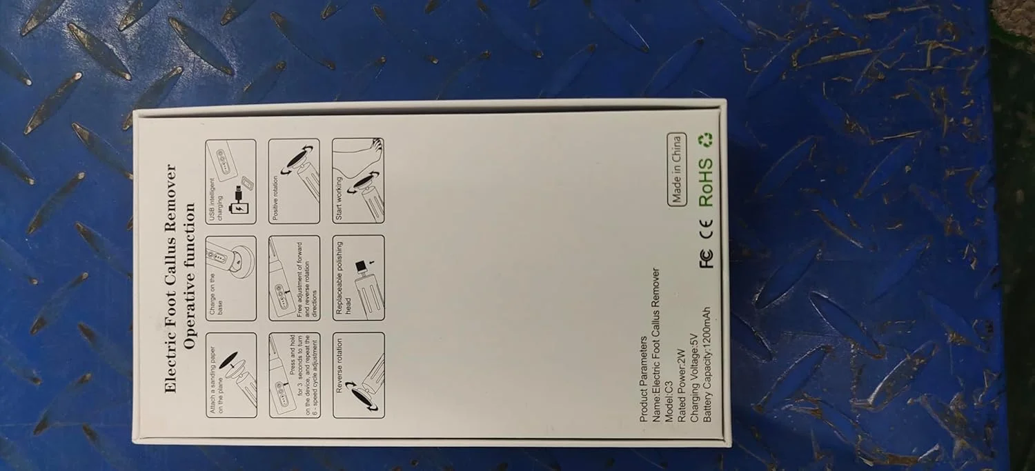 سوهان برقی پینه TABKSOLA، سوهان برقی 2 در 1 پا، موثر در برابر پوست مرده، پینه های قوی و ترک خوردگی و خشکی پا