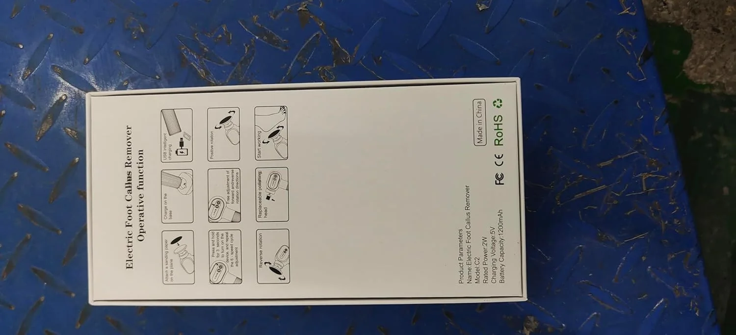 سوهان پدیکور برقی TABKSOLA، سوهان برقی پا 2 در 1، موثر در برابر پوست مرده، پینه های قوی و ترک خوردگی و خشکی پا