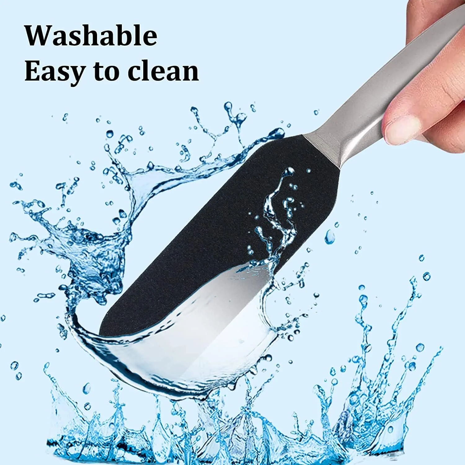 سوهان پا دو طرفه استیل ضد زنگ، از بین برنده پینه، اسکرابر حرفه ای پدیکور پا برای پوست مرده و پاشنه های ترک خورده، ابزار رنده پا قابل استفاده مجدد برای پاهای خیس و خشک