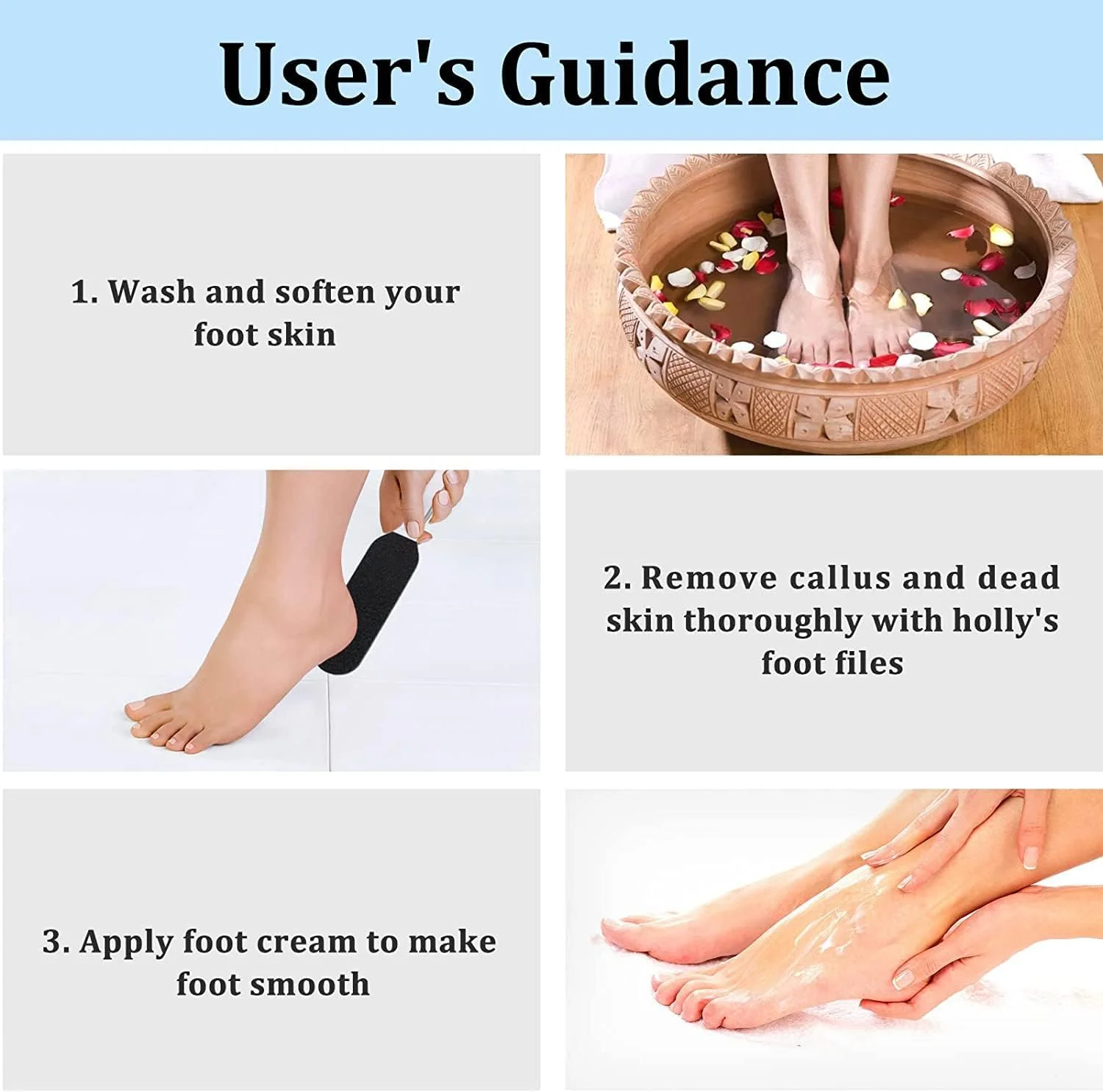 سوهان پا دو طرفه استیل ضد زنگ، از بین برنده پینه، اسکرابر حرفه ای پدیکور پا برای پوست مرده و پاشنه های ترک خورده، ابزار رنده پا قابل استفاده مجدد برای پاهای خیس و خشک