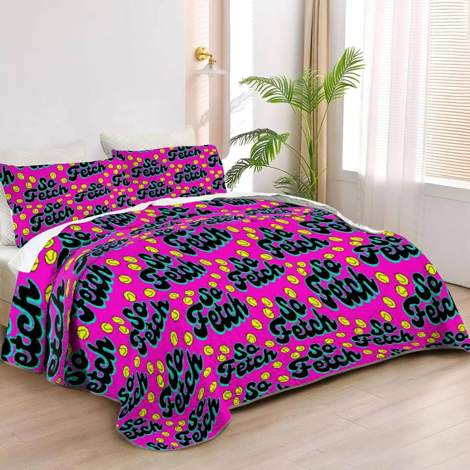 روتختی لحاف دار آلنجوی طرح زنبورهای ملکه دبیرستان، ست روتختی درام Clique، پارچه لحاف قابل شستشو با 2 روبالشی SC00331-007