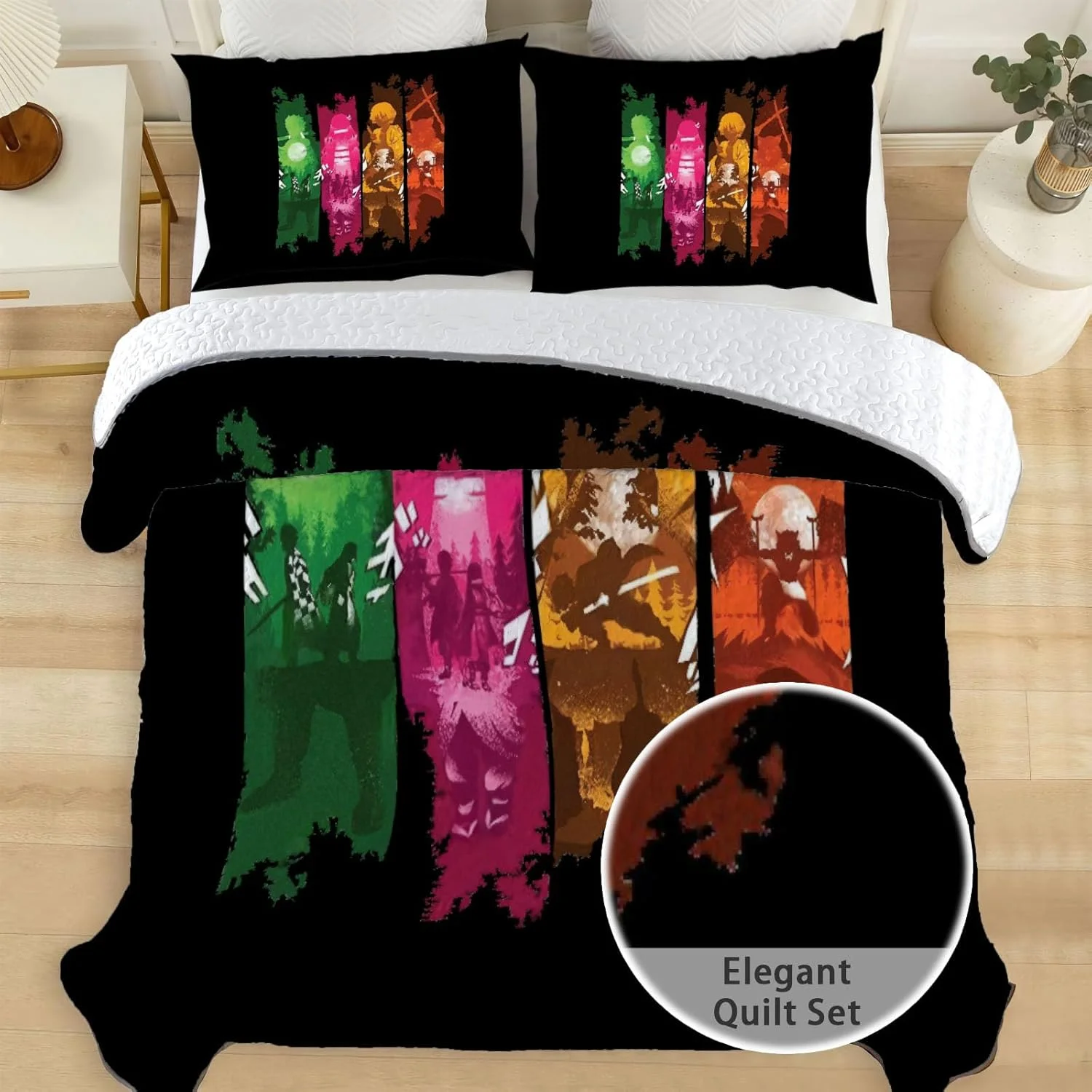 روتختی طرح بازی ویدیویی آلنجوی سایز کینگ به همراه دو روبالشی مدل SC00041-007، پارچه قابل شستشو