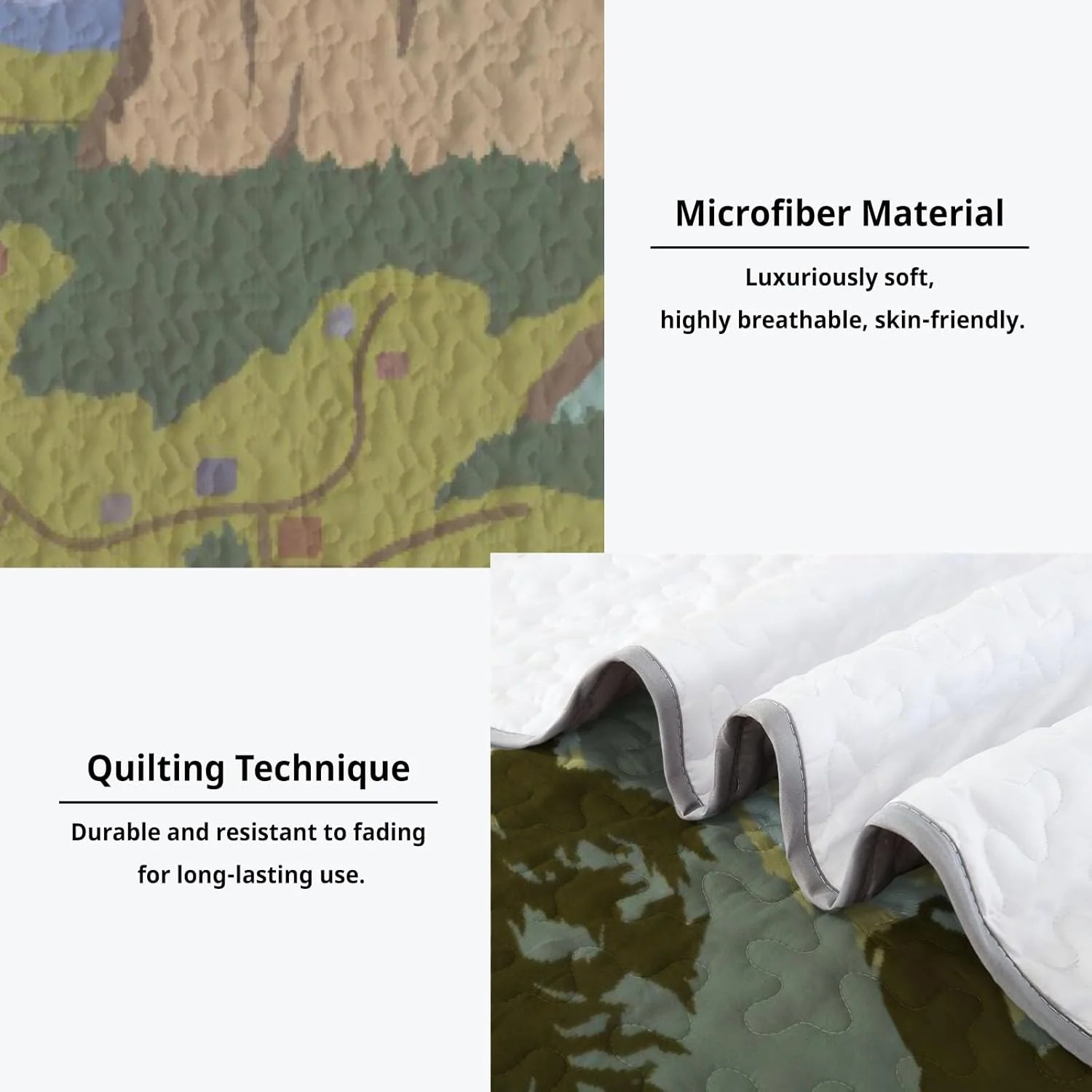 رو تختی دو نفره آلنجوی طرح ماجراجویی و رمز و راز، ست روتختی انیمه، لحاف پارچه ای قابل شستشو با 1 روبالشتی SC00383-007