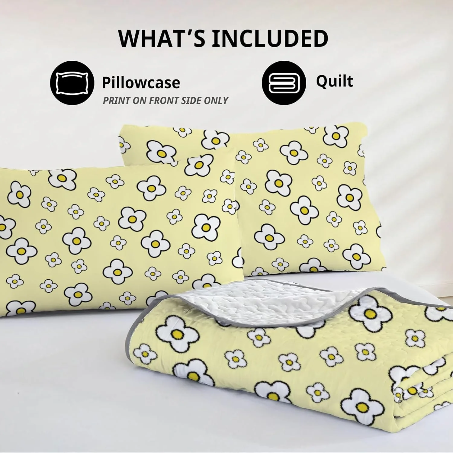 روتختی دونفره آلنجوی طرح ملودی شیرین، ست روتختی خرگوش صورتی، لحاف پارچه ای قابل شستشو به همراه 2 روبالشتی SC00205-007