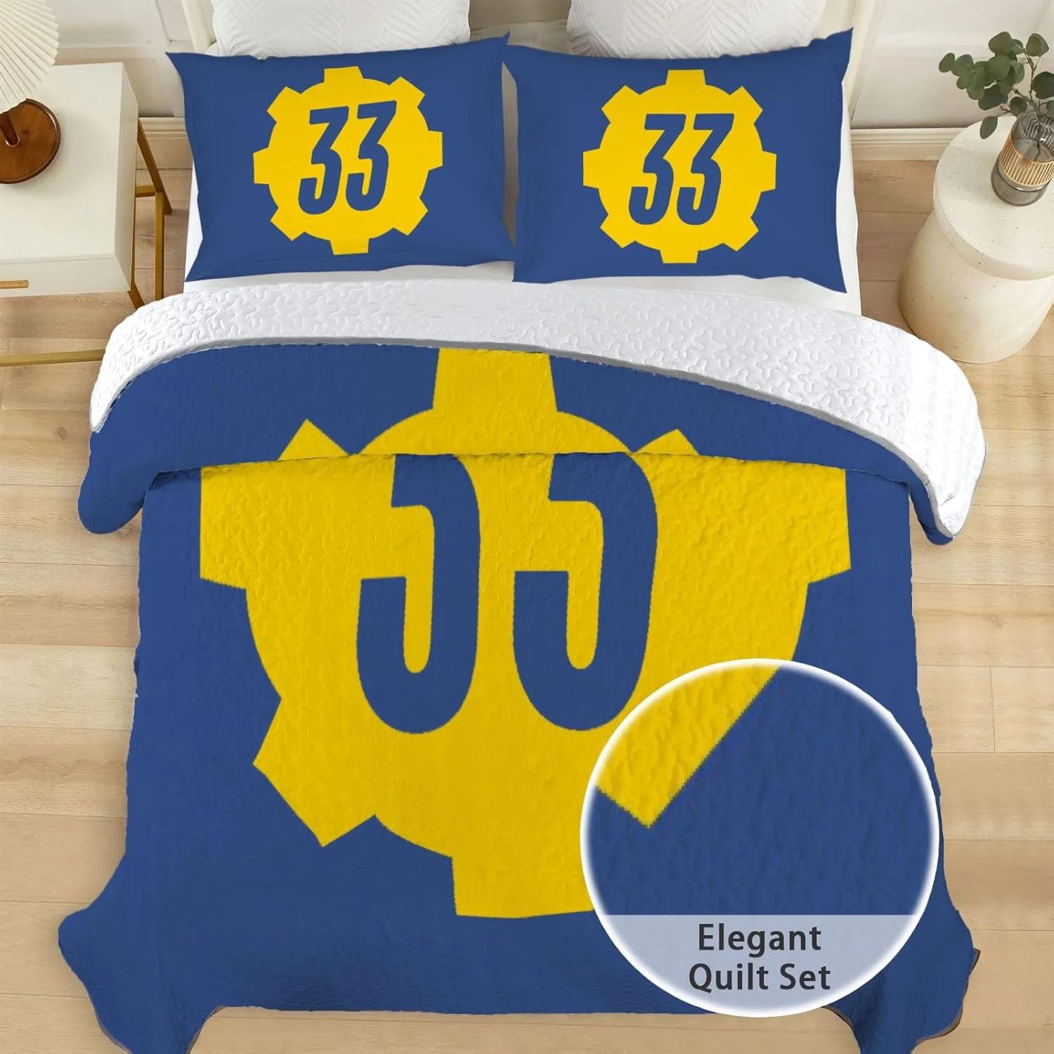 رو تختی دو نفره آلنجوی طرح ماجراجویی پسا آخرالزمانی، ست روتختی سرگردان در زمین بایر، لحاف پارچه ای قابل شستشو با 1 روبالشی SC00283-007