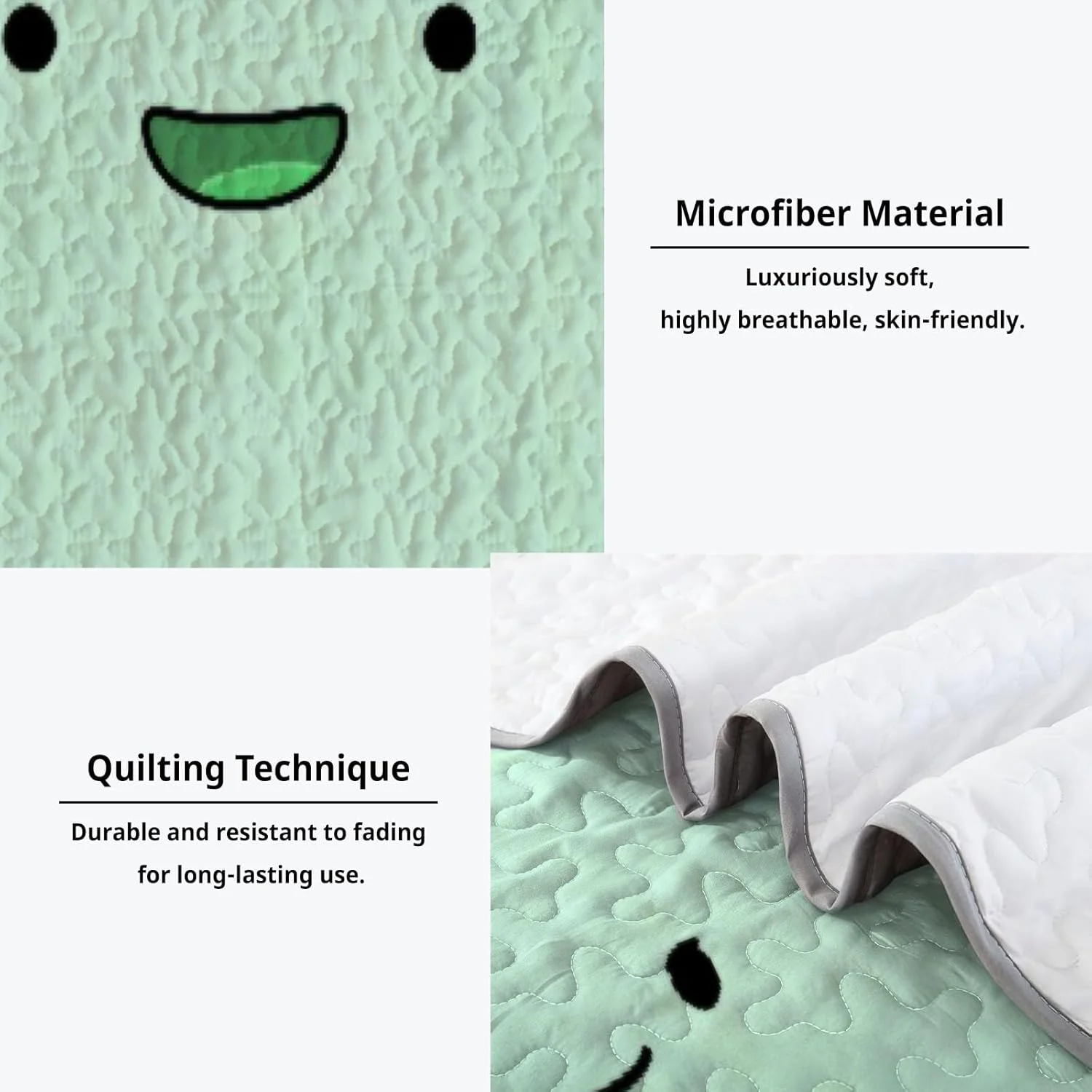 روتختی دو نفره آلنجوی طرح Questing Duo، ست روتختی سرزمین Ooo Explorer، لحاف پارچه ای قابل شستشو با 1 روبالشی SC00318-007