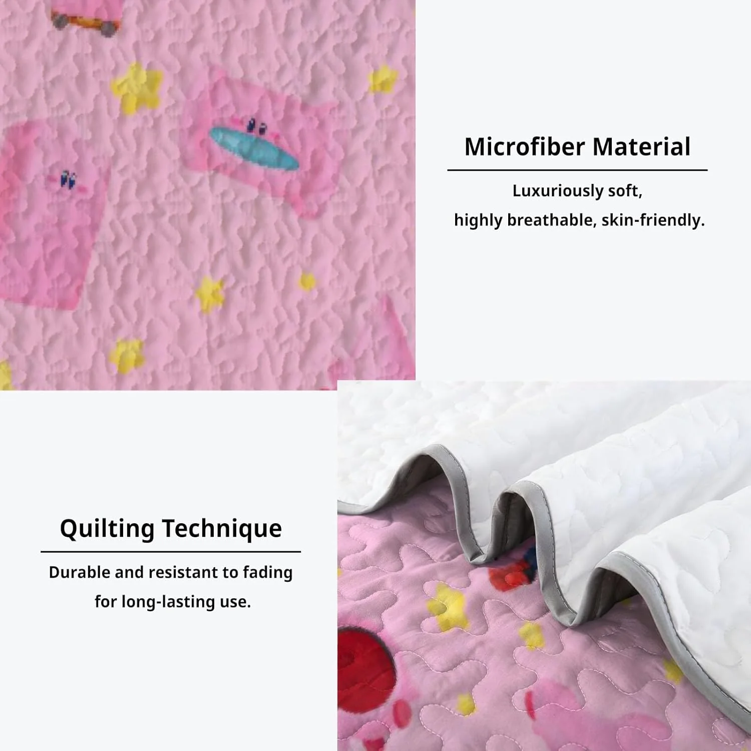 Allenjoy King Size Pink Puffball Quilt Bedspreads Dream Land Hero Bed Set Bedding Coverlet Fabric Washable with 2 Pillow Shams SC00431-007 Allenjoy King Size Pink Puffball Quilt Bedspreads Dream Land Hero Bed Set Bedding Coverlet Fabric Washable with 2 Pillow Shams SC00431-007