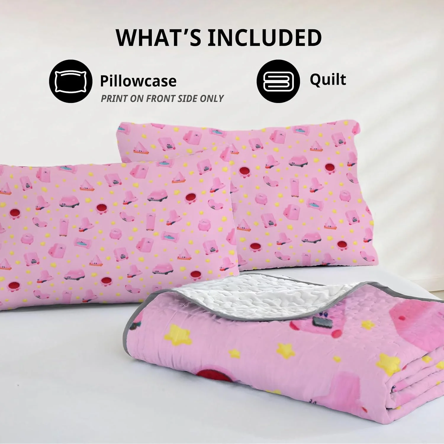 Allenjoy King Size Pink Puffball Quilt Bedspreads Dream Land Hero Bed Set Bedding Coverlet Fabric Washable with 2 Pillow Shams SC00431-007 Allenjoy King Size Pink Puffball Quilt Bedspreads Dream Land Hero Bed Set Bedding Coverlet Fabric Washable with 2 Pillow Shams SC00431-007
