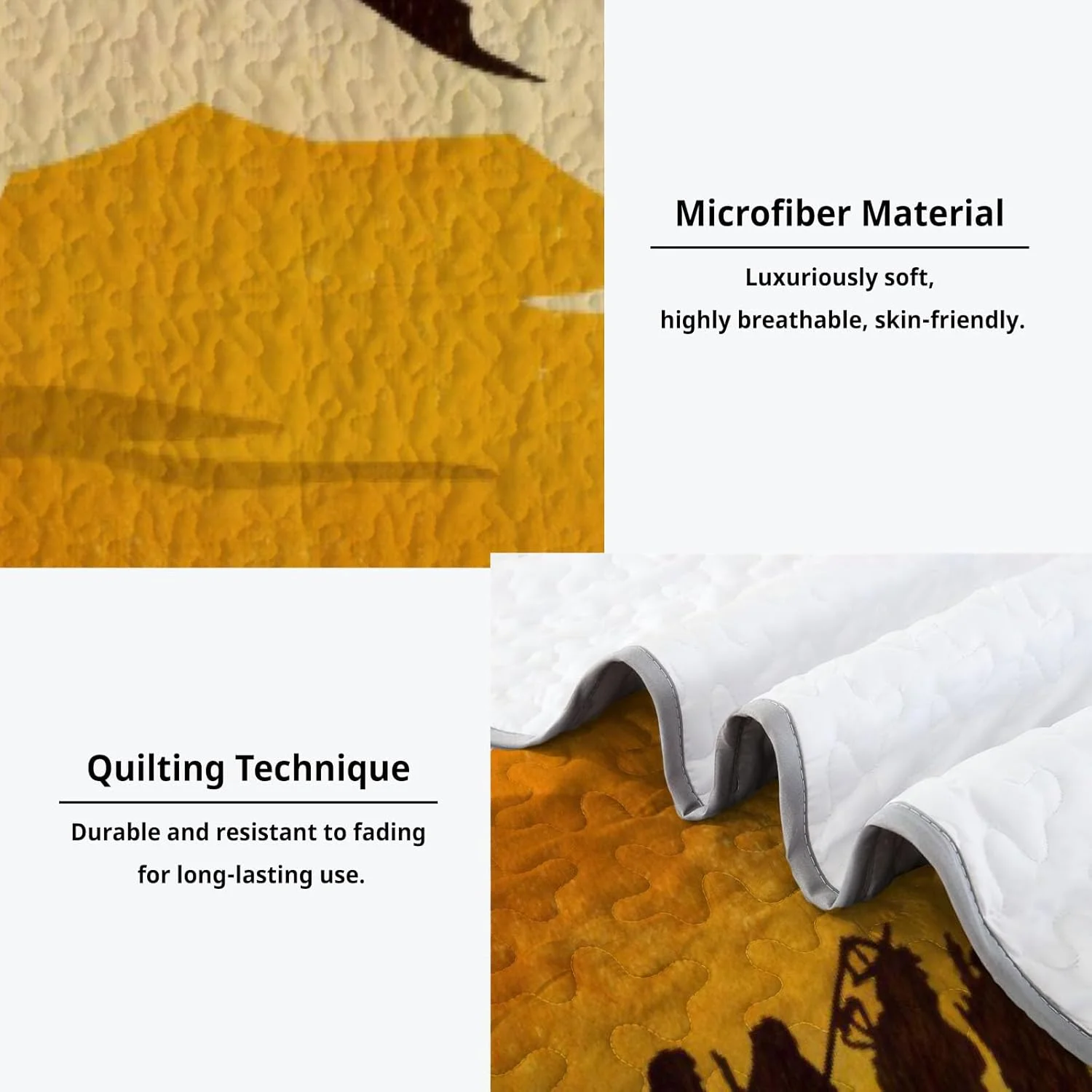 رو تختی سایز کینگ Allenjoy طرح Epic Quest، ست روتختی فانتزی ادبیات، لحاف پارچه ای قابل شستشو با 2 روبالشی SC00124-007