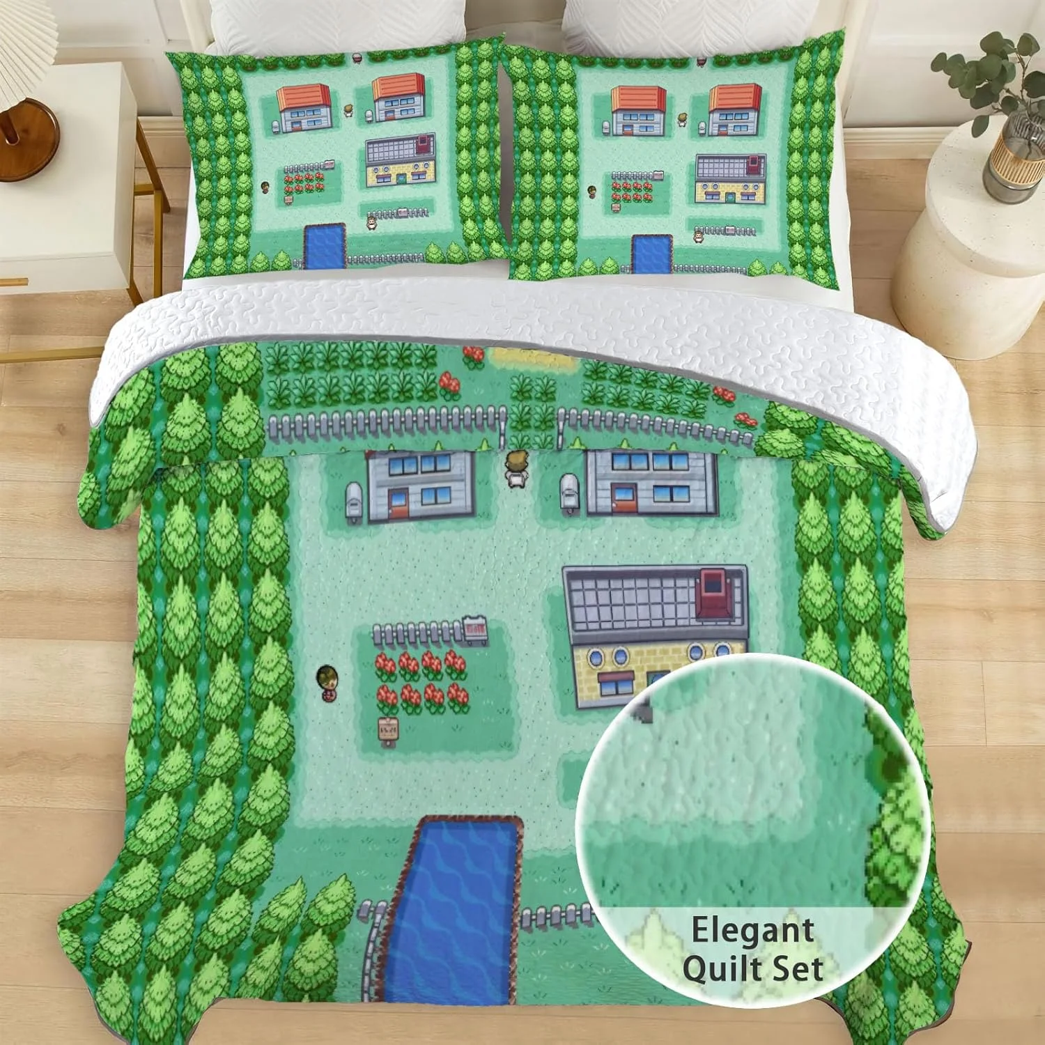 روتختی طرح دوستان هیولا سایز کوئین Allenjoy، ست روتختی انیمه، لحاف پارچه ای قابل شستشو با 2 روبالشتی SC00465-007