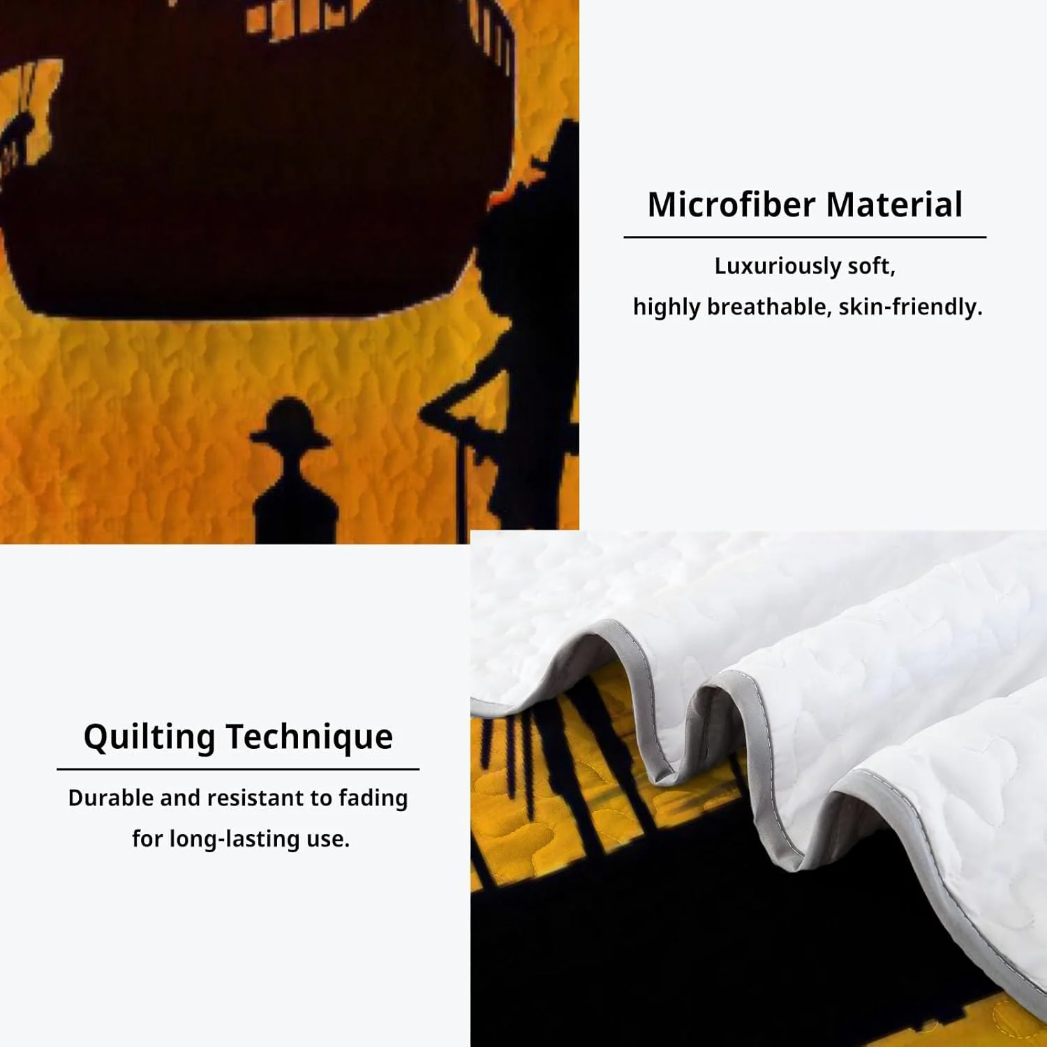 رو تختی طرح دزدان دریایی الن جوی سایز کویین، ست روتختی انیمه ژاپنی، لحاف پارچه ای قابل شستشو به همراه 2 روبالشی مدل SC00090-007