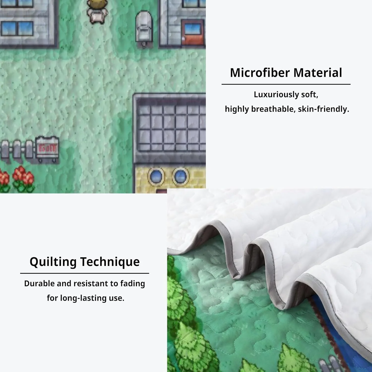 روتختی طرح دوستان هیولا سایز کوئین Allenjoy، ست روتختی انیمه، لحاف پارچه ای قابل شستشو با 2 روبالشتی SC00465-007