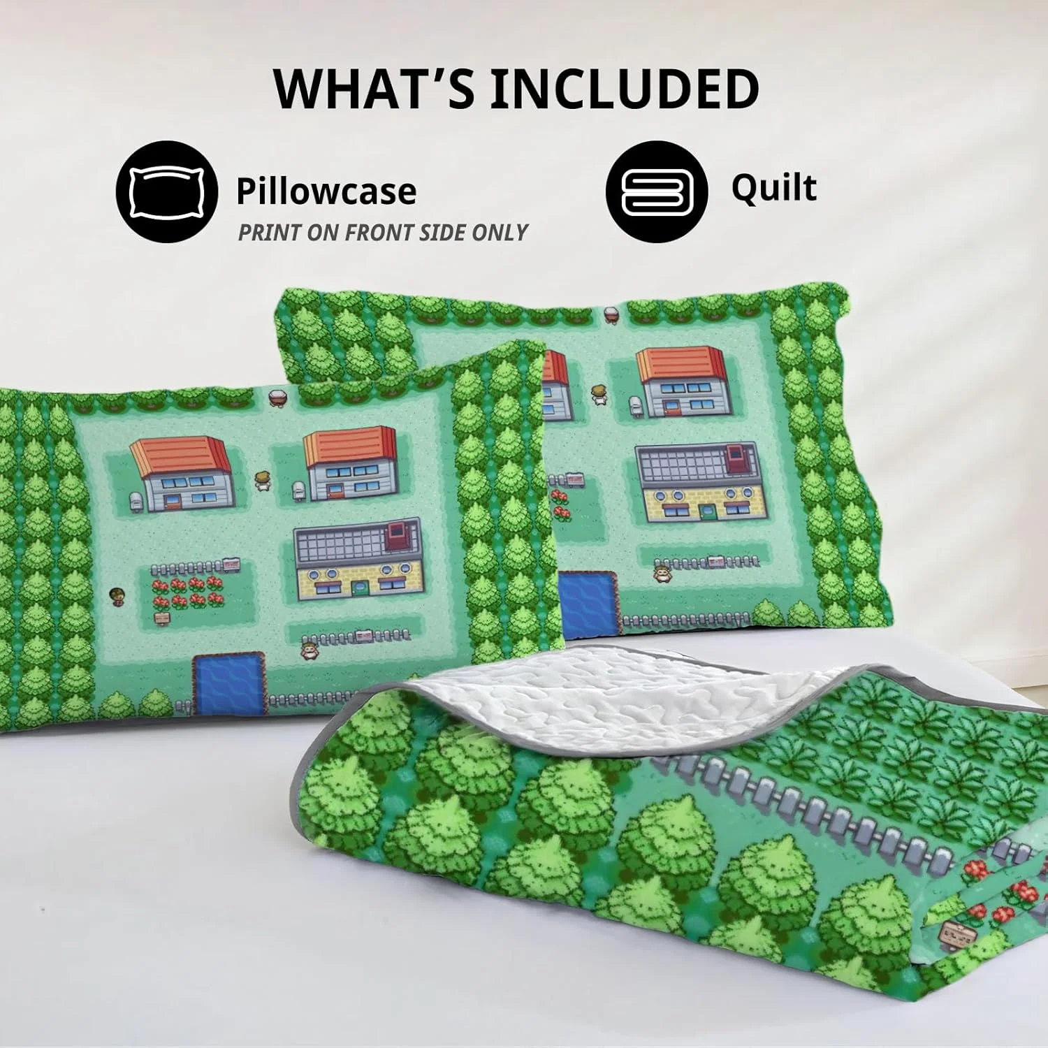 روتختی طرح دوستان هیولا سایز کوئین Allenjoy، ست روتختی انیمه، لحاف پارچه ای قابل شستشو با 2 روبالشتی SC00465-007