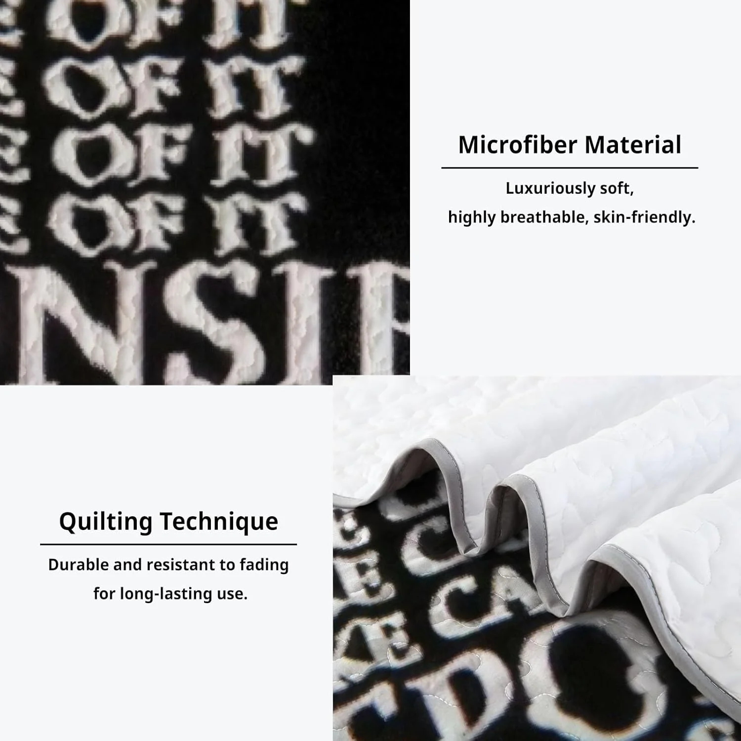 رو تختی دو نفره آلنجوی طرح بازی ترسناک، ست روتختی بازی ویدیویی، لحاف پارچه ای قابل شستشو با 1 روبالشی SC00399-007