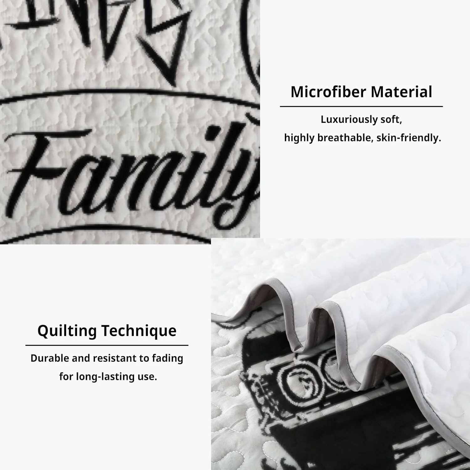 رو تختی دو نفره آلنجوی طرح Dark Legends، ست روتختی سریال تلویزیونی، لحاف پارچه ای قابل شستشو با 1 روبالشی SC00348-007