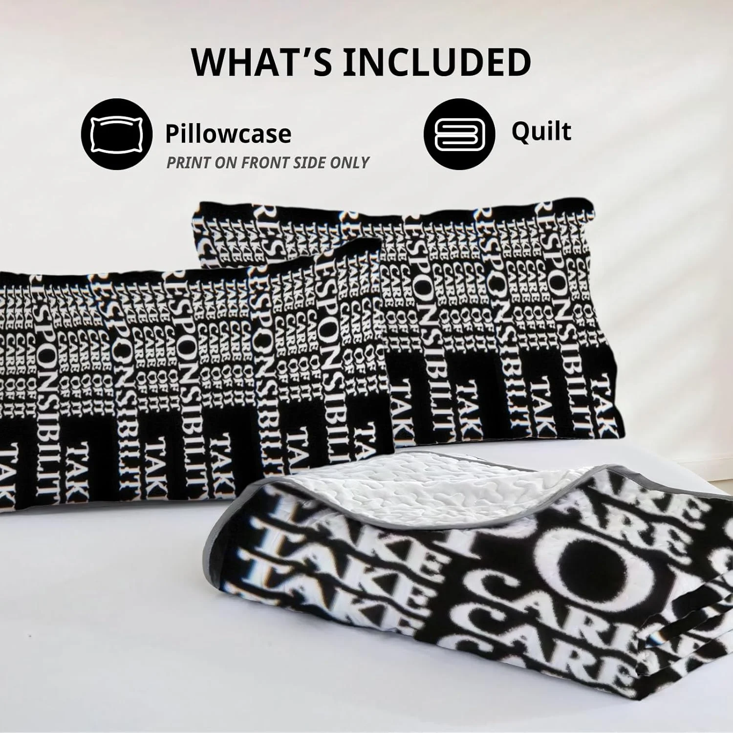 رو تختی دو نفره آلنجوی طرح بازی ترسناک، ست روتختی بازی ویدیویی، لحاف پارچه ای قابل شستشو با 1 روبالشی SC00399-007