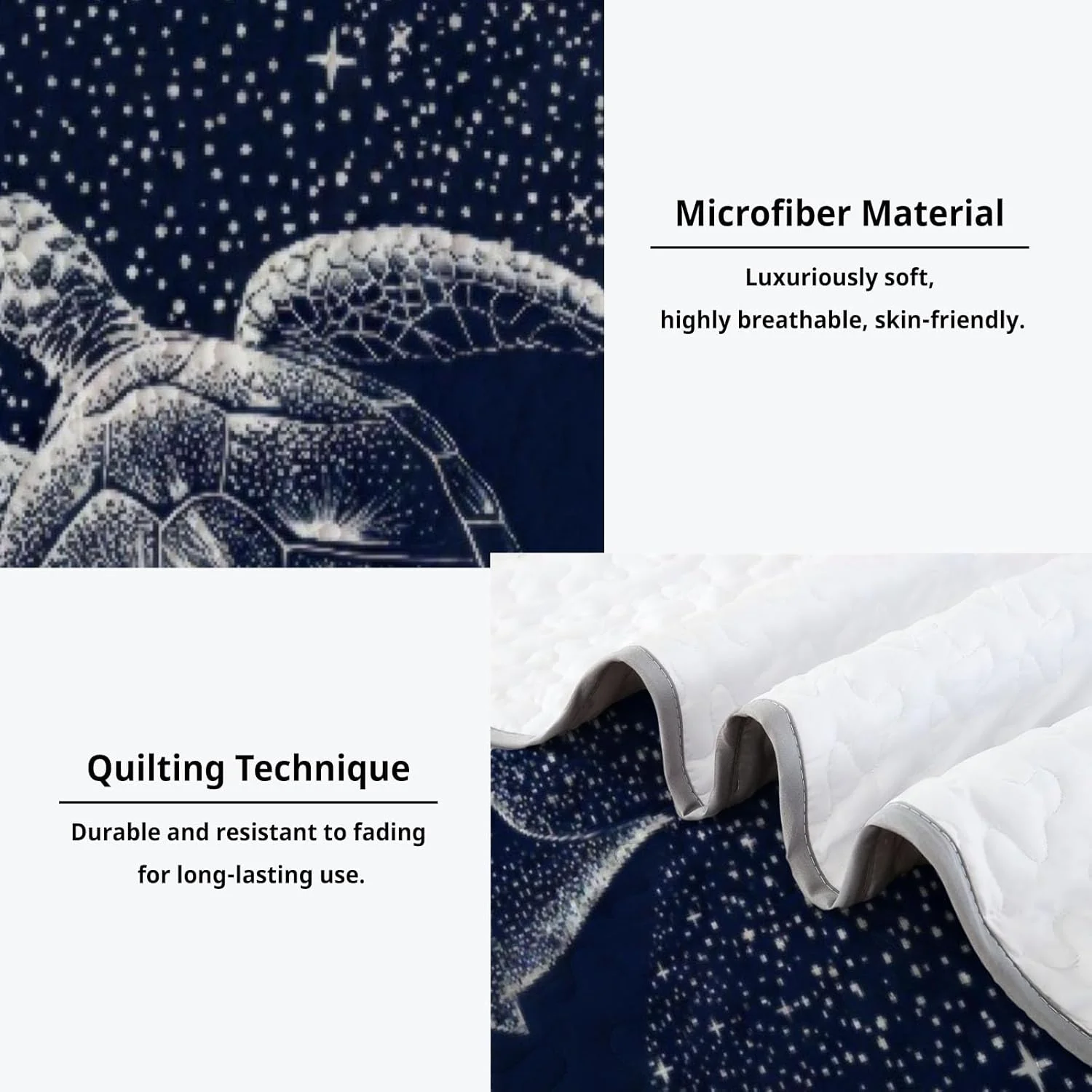 روتختی کوسه ای دو نفره Allenjoy، ست ملحفه کوسه ای، لحاف پارچه ای قابل شستشو با 1 روبالشتی SC00458-007