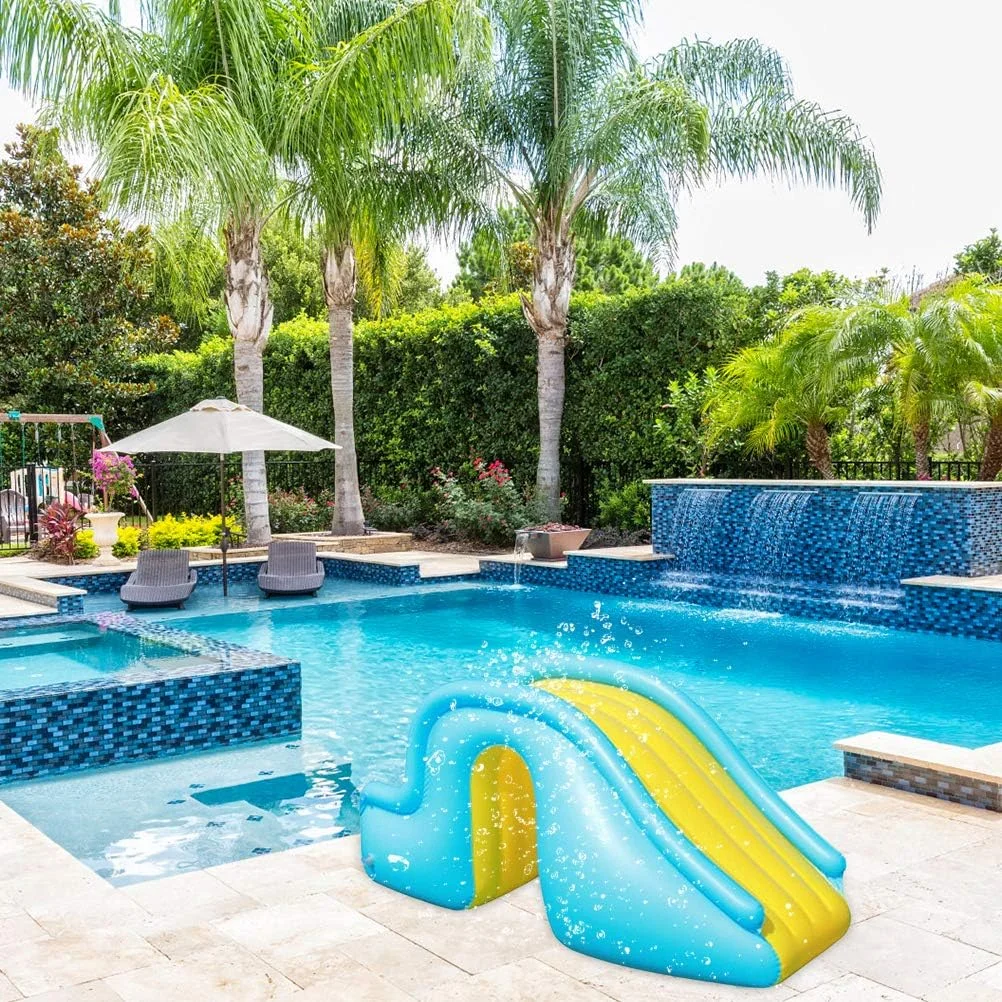 سرسره های بادی، سرسره آبی بادی مرکز بازی بادی برای شنای بادی سرسره استخر بادی برای مهمانی در فضای باز اسباب بازی های آبی سرسره استخر
