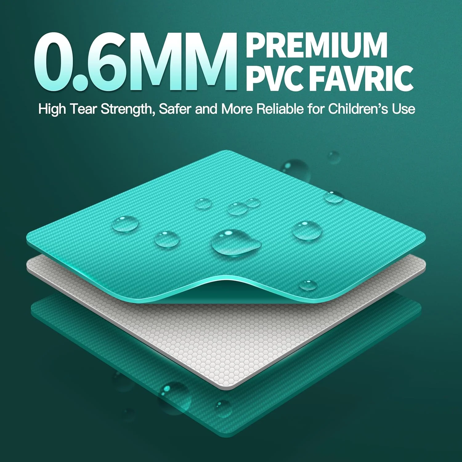 سرسره آبی بادی درجه تجاری 8 متری برای کودکان و بزرگسالان، سرسره آبی پی وی سی سنگین با استخر بزرگ بادی، سرسره آبی با دمنده 1100 واتی مناسب فضای باز (سبز، 8 متر)