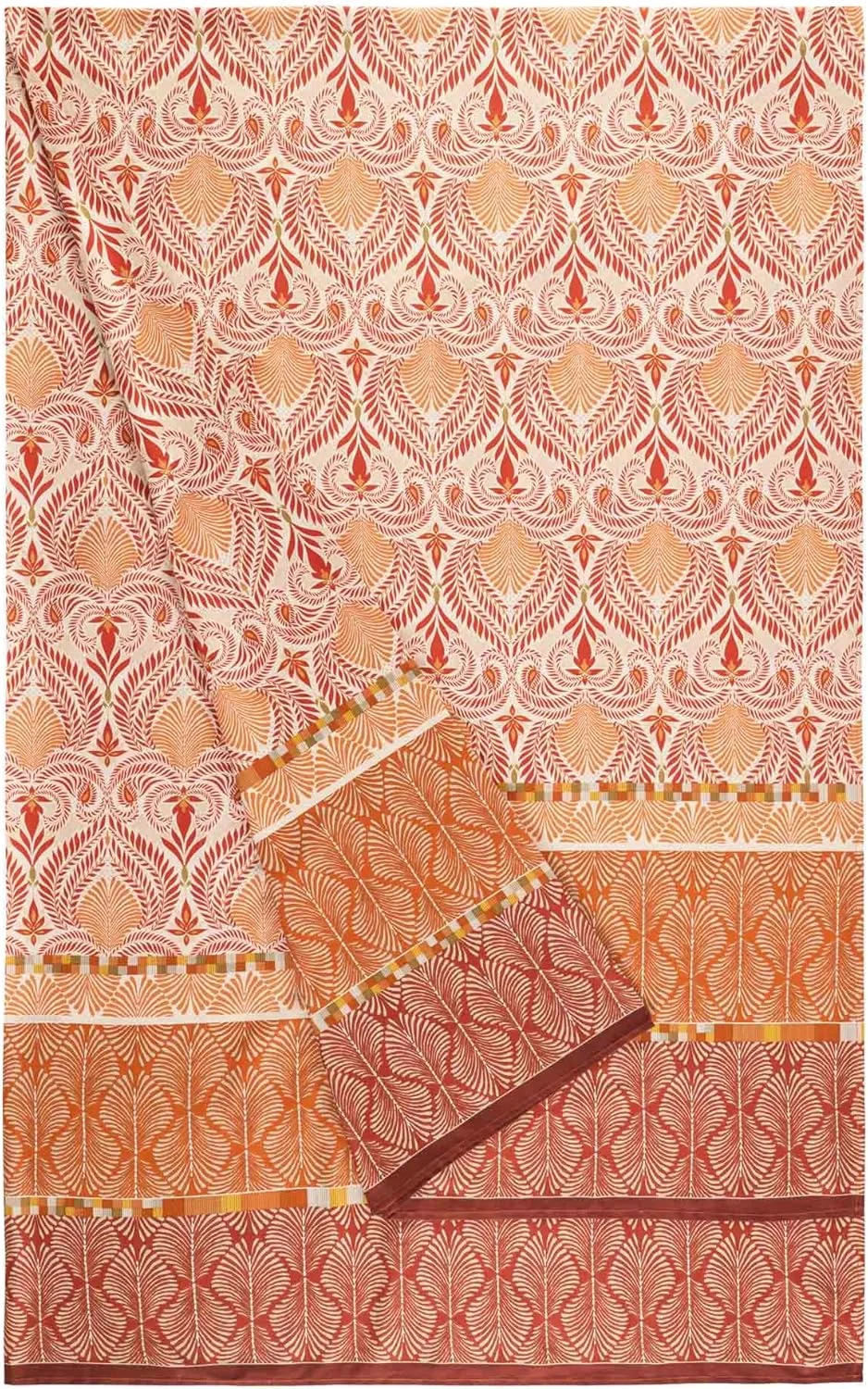 رو تختی چند منظوره Bassetti Granfoulard Nairobi Red R1، شال بزرگ برای مبل، روتختی، رومیزی، 270 x 270 سانتی متر