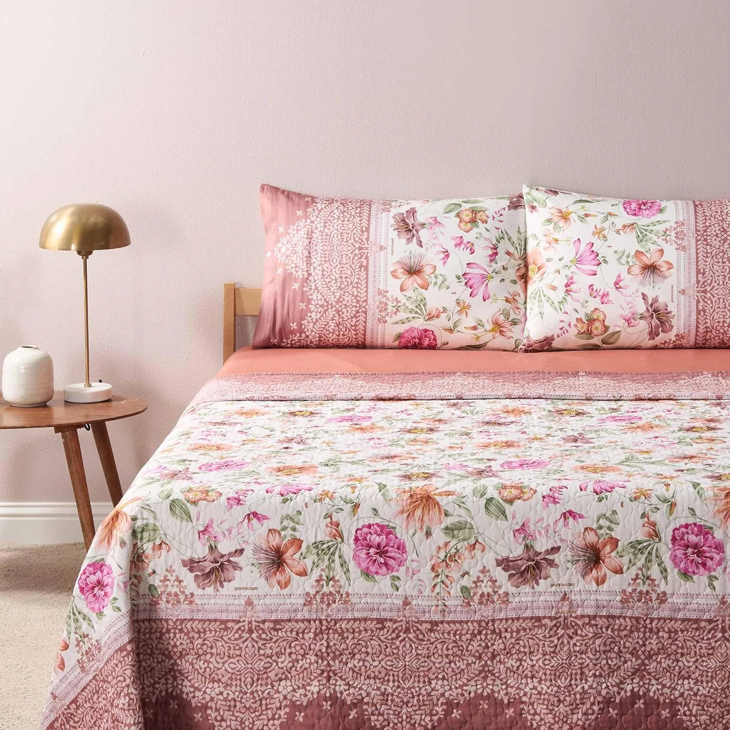 روتختی دو نفره Bassetti Granfoulard لحافی، 100% پنبه، 265 × 255 سانتی متر، طرح کازابلانکا صورتی P1