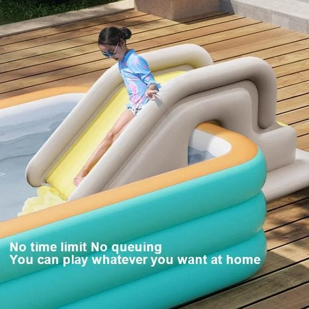 Inflatable Water Slide For Kids, Waterpark Anti Tipping Slides Outdoor Fun Toy, Inflatable Pool Slide For Outdoor Party, Kiddie Pool Slide Water Toys, Inflatable Slides For Water Play Center