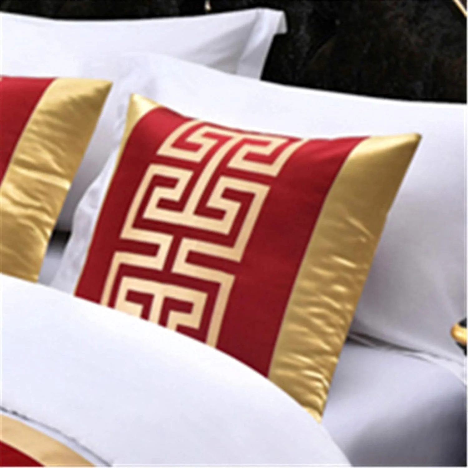 شال روتختی لوکس پلی استر پنبه ای، رانر تخت، روکش تخت، حوله تخت، تزئینات اتاق خواب هتل، سبز - 50X260 سانتی متر مناسب برای تخت 200 سانتی متری