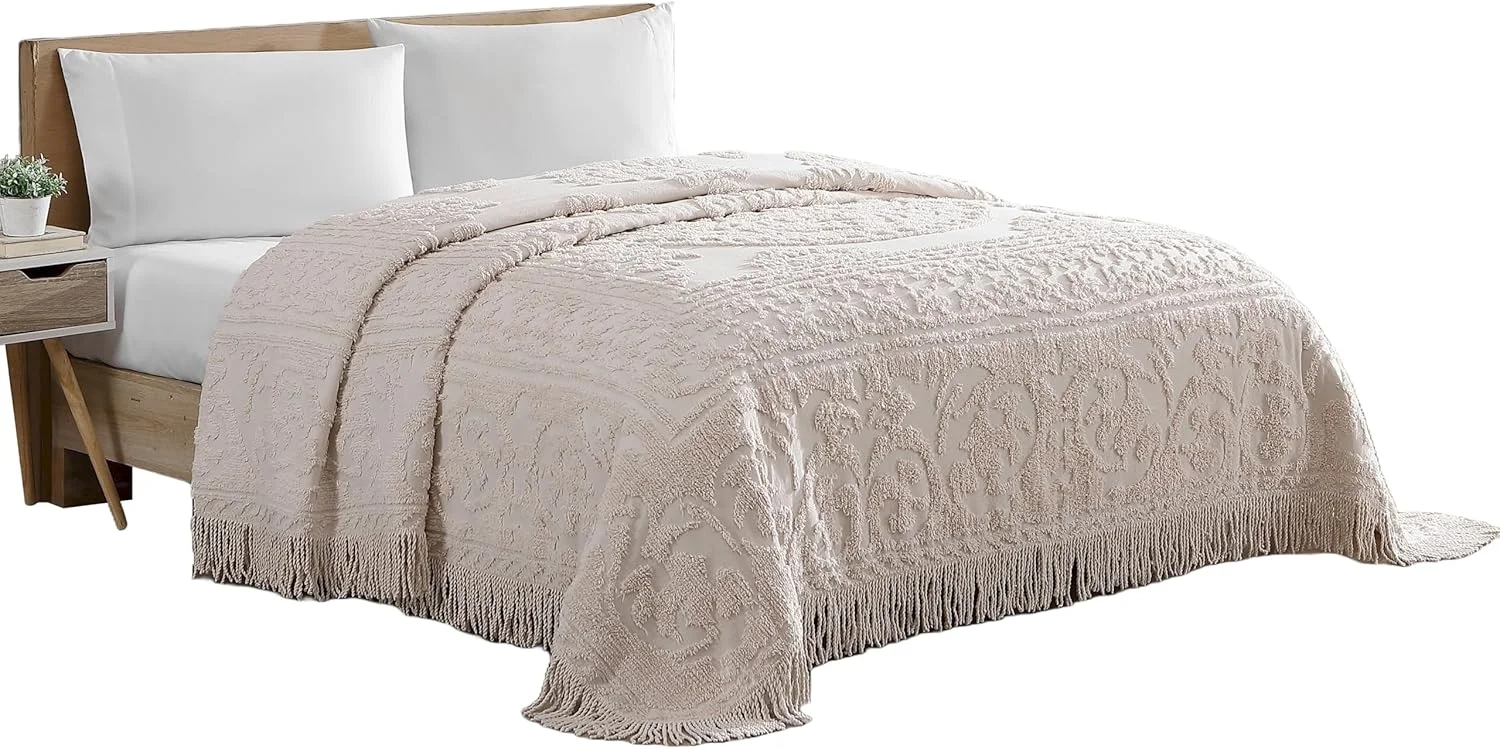 روتختی شنل طرح مدالیون Beatrice Home Fashions، کینگ، سرخ گلی