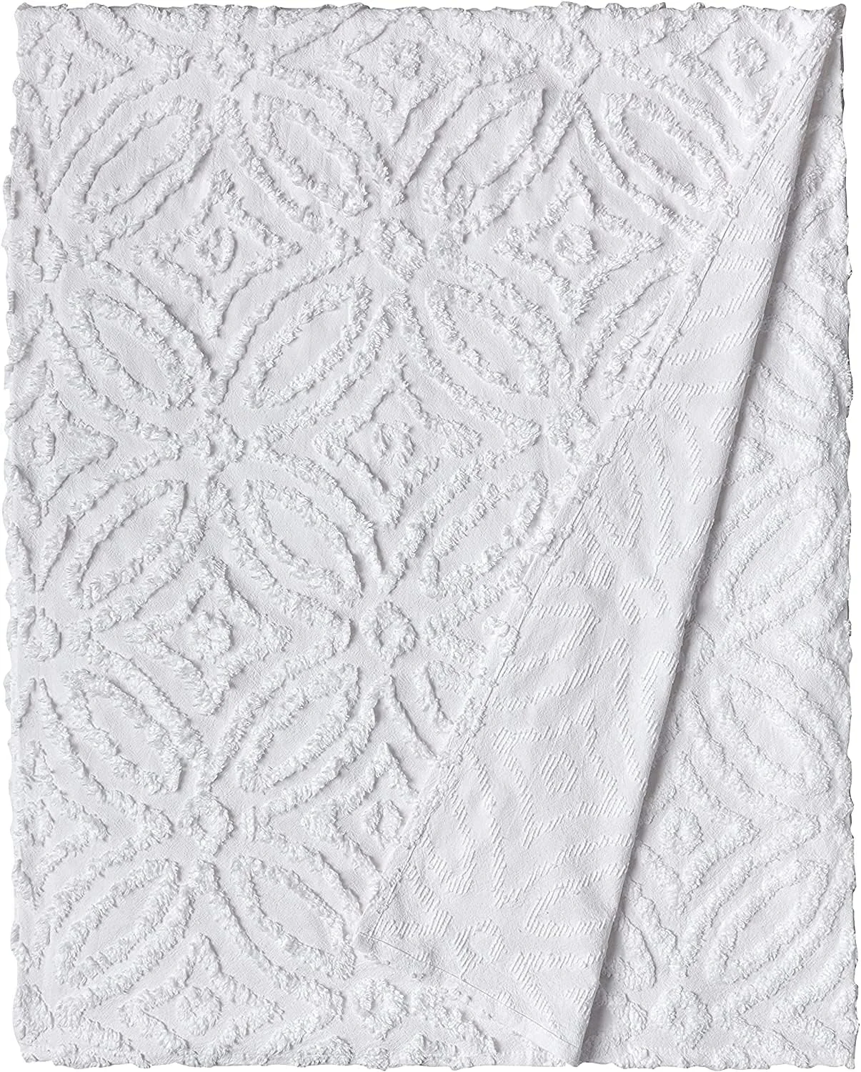 روتختی شنل طرح حلقه ازدواج Beatrice Home Fashions، سایز کوئین، سفید