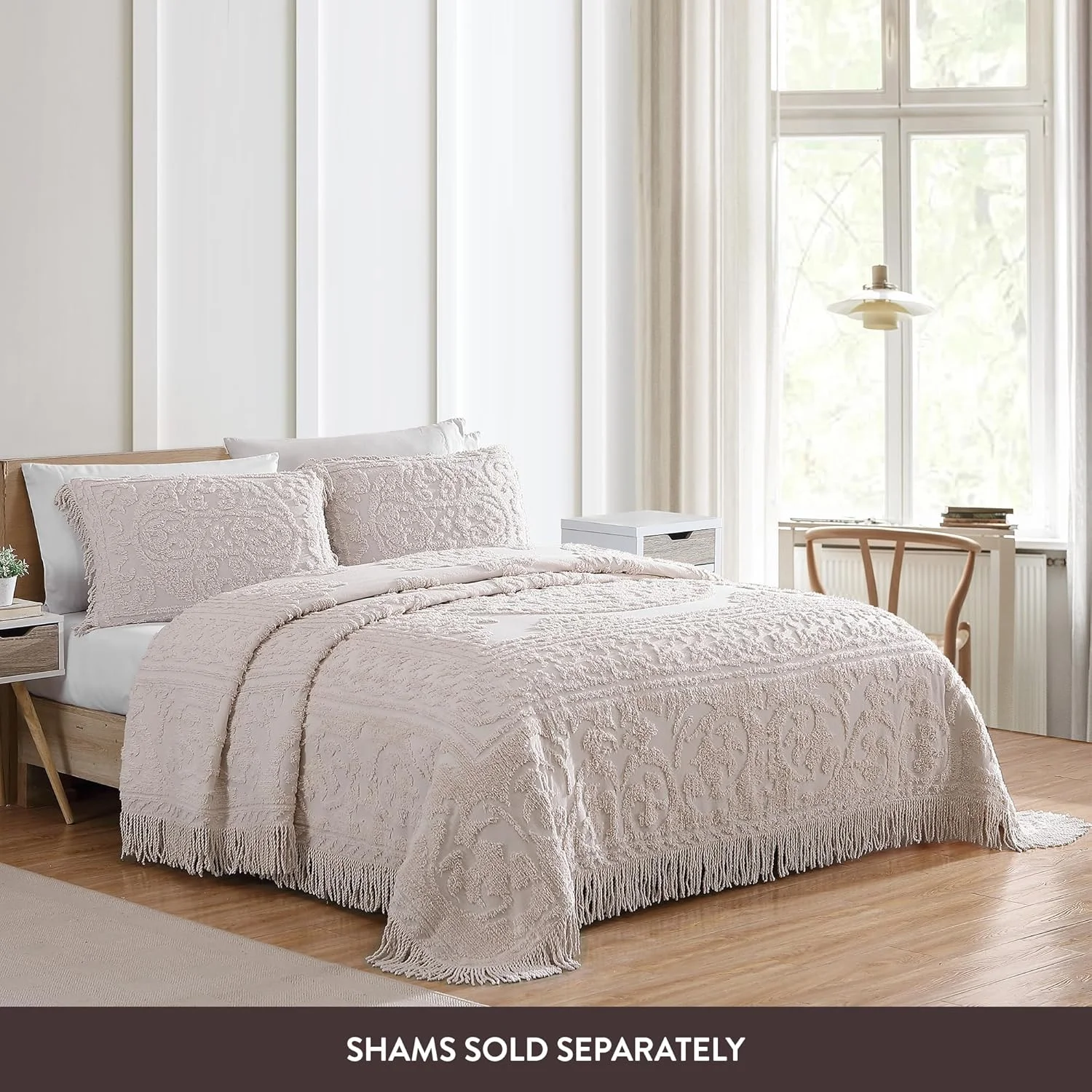 روتختی شنل طرح مدالیون Beatrice Home Fashions، کینگ، سرخ گلی