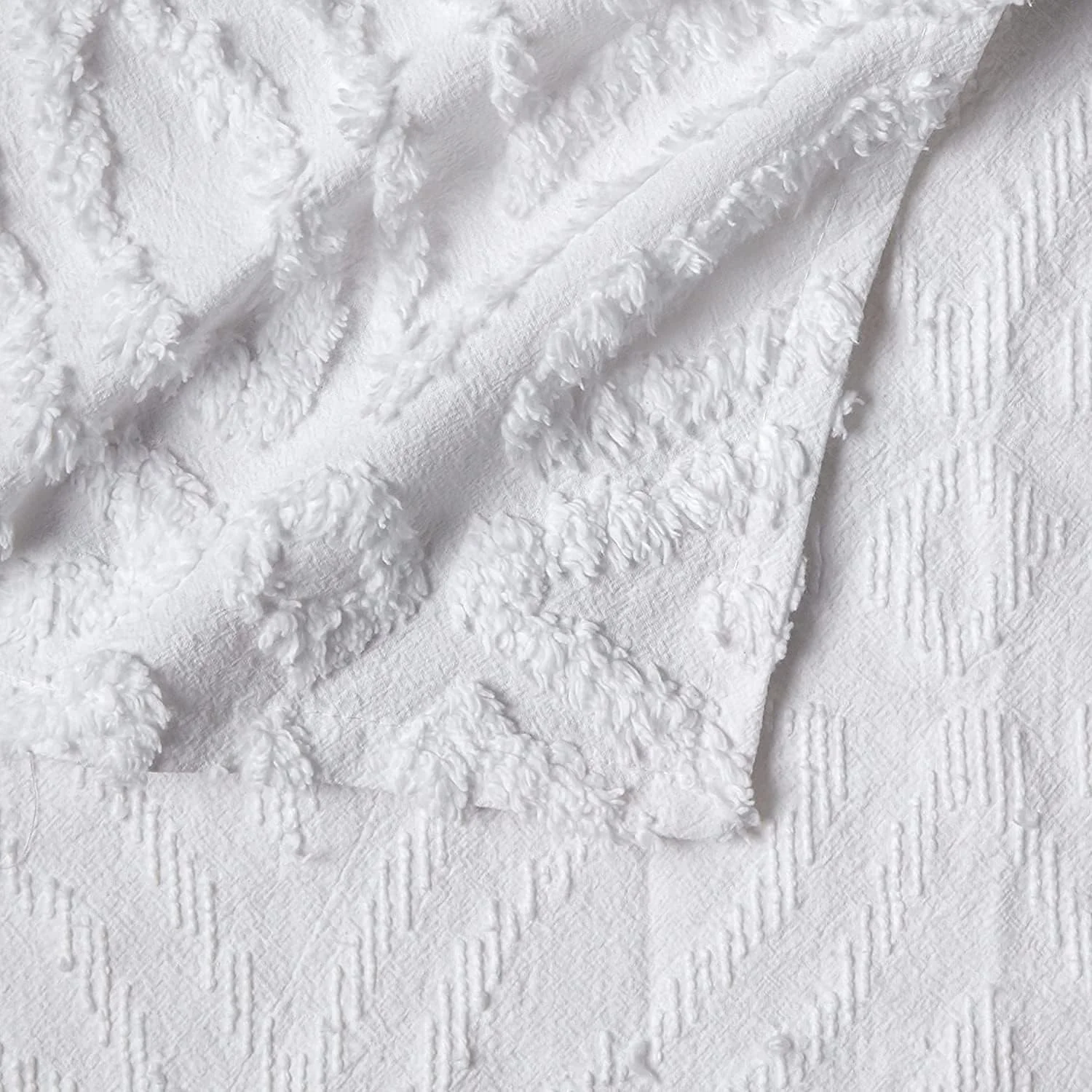 روتختی شنل طرح حلقه ازدواج Beatrice Home Fashions، سایز کوئین، سفید