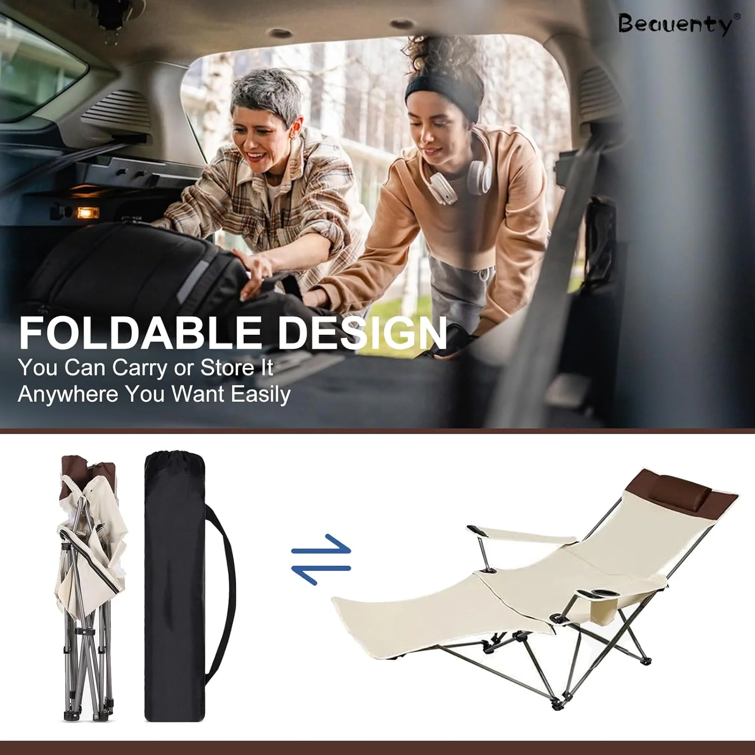 صندلی آفتابگیر تاشو Beauenty، صندلی استراحت قابل تنظیم، صندلی های تاشو کمپینگ با تکیه گاه سر، صندلی راحتی پاسیو برای باغ، ساحل، حیاط خلوت، استخر یا پیک نیک (مدل 2) صندلی آفتابگیر تاشو Beauenty، صندلی استراحت قابل تنظیم، صندلی های تاشو کمپینگ با تکیه گاه سر، صندلی راحتی پاسیو برای باغ، ساحل، حیاط خلوت، استخر یا پیک نیک (مدل 2)